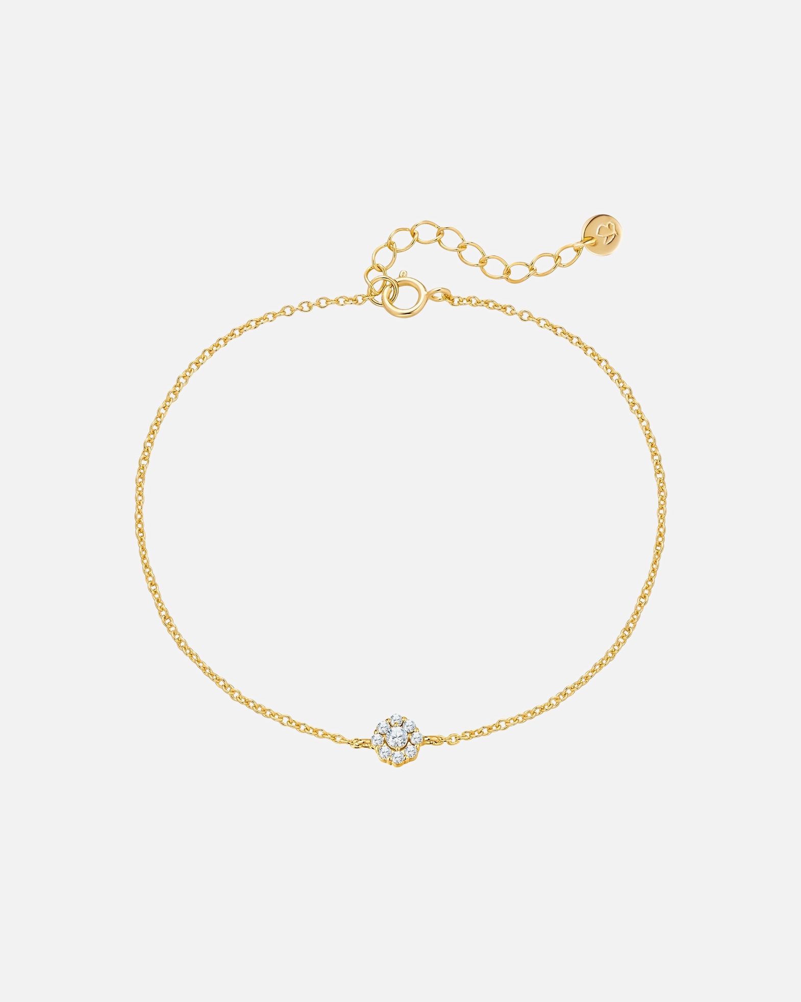 Bracelet for FemmeBracelet en Argent sterling en Or jaune17,0 cm Basislänge + 3,0 cm Verlängerung