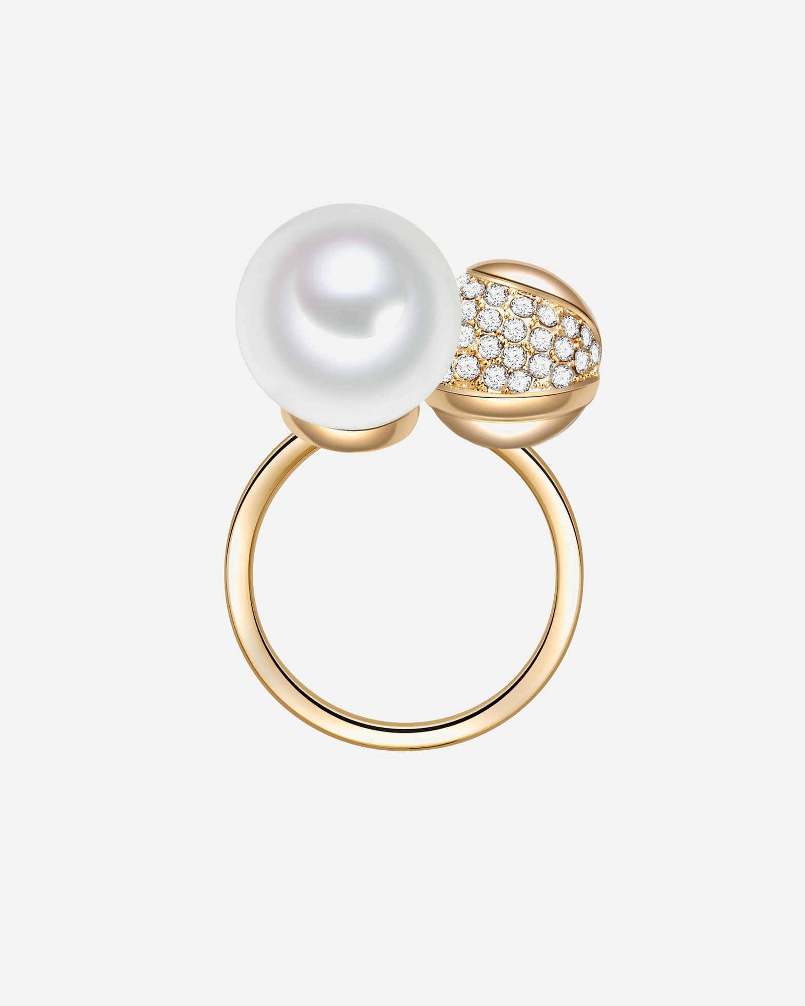 Bague for FemmeLulu & JaneBague avec perle Laiton Verre Perles organiques en Or jaune52