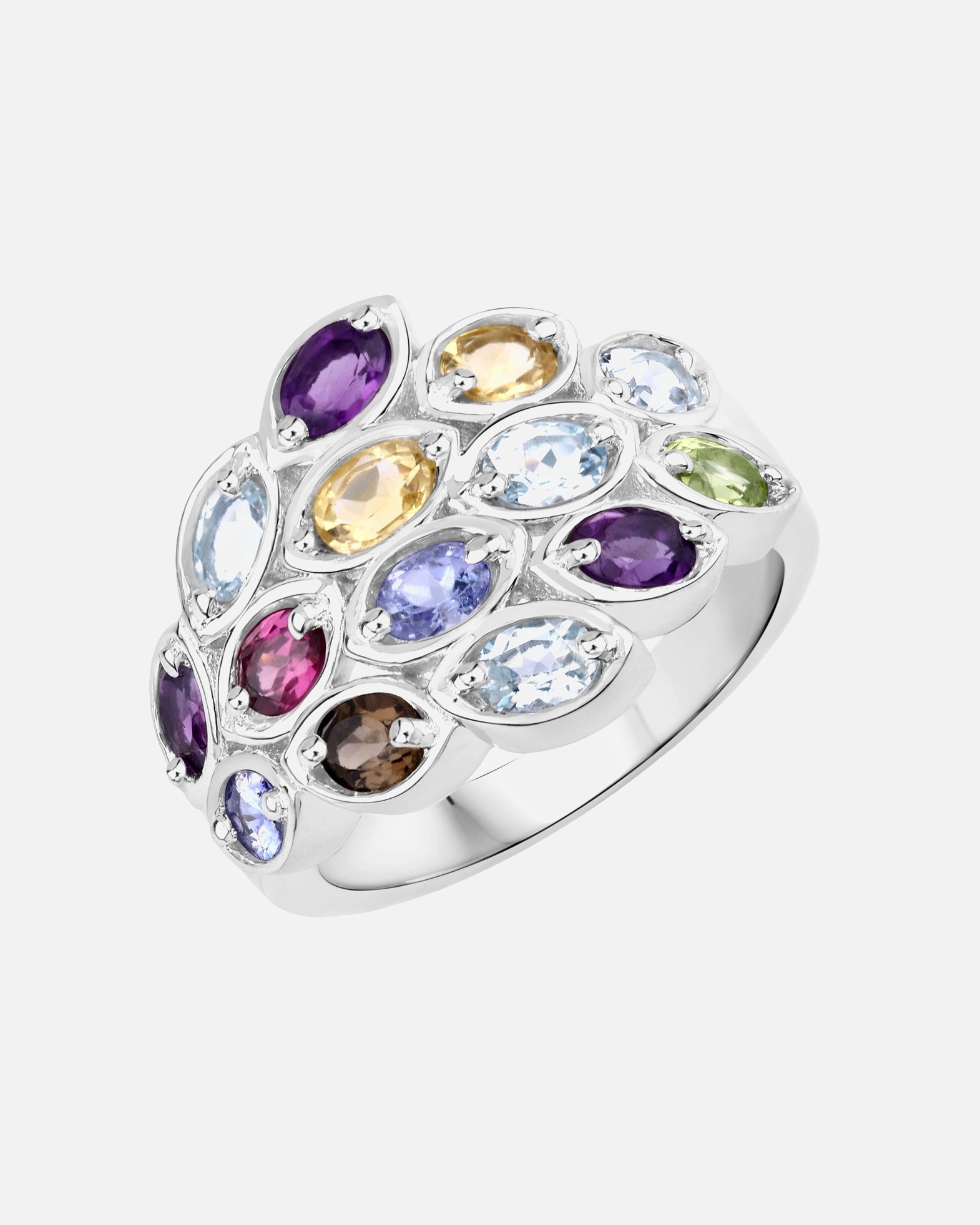 Ring für Weiblich Rafaela Donata Ring Sterling Silber Blautopas in Silber 50