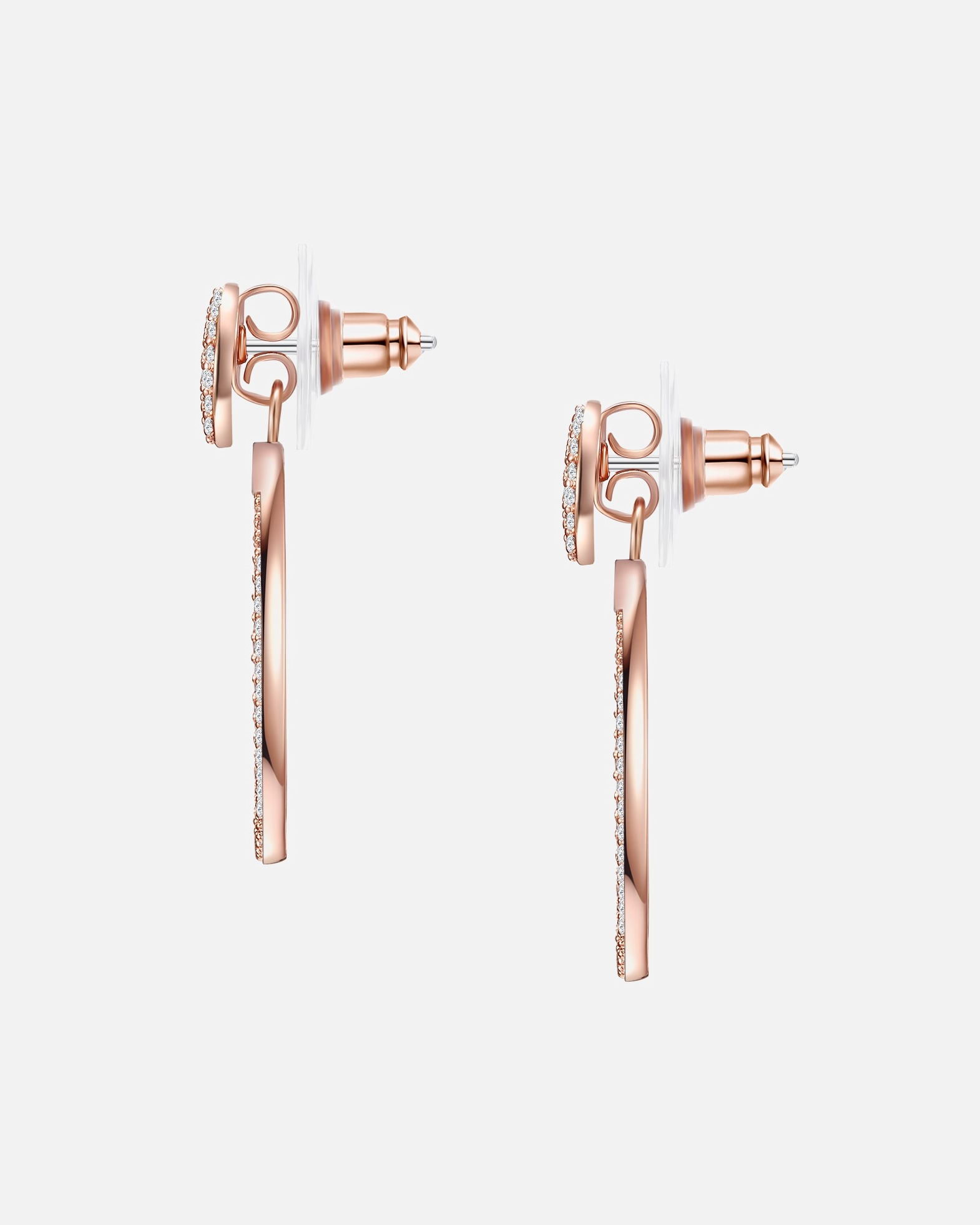 Boucle d'oreilles for FemmeLulu & JaneBoucles d´oreilles Cercle Laiton Oxyde de zirconium (CZ) en Or rose29,4 mm