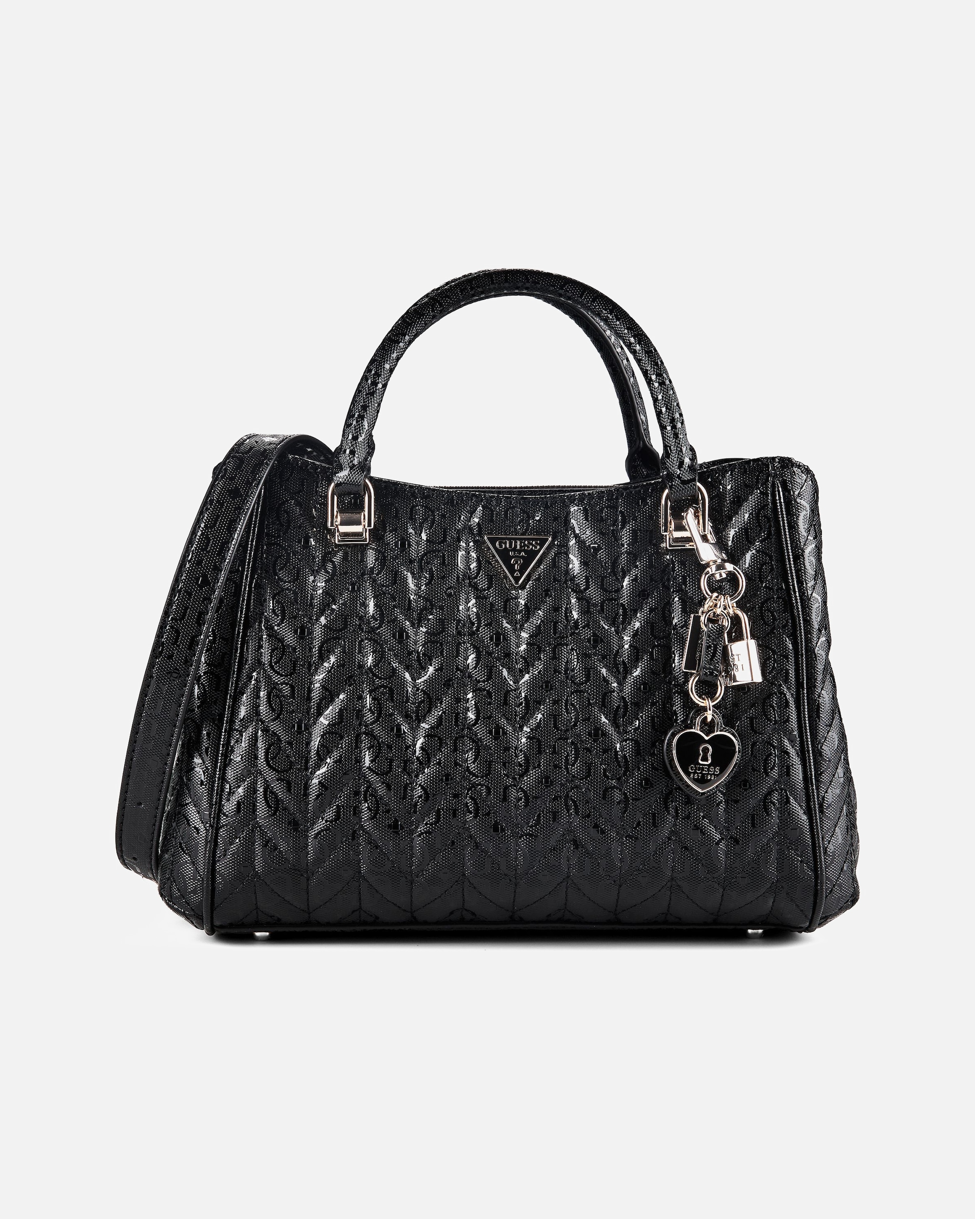 Sac for FemmeGUESSStacey Sac porté mainblack