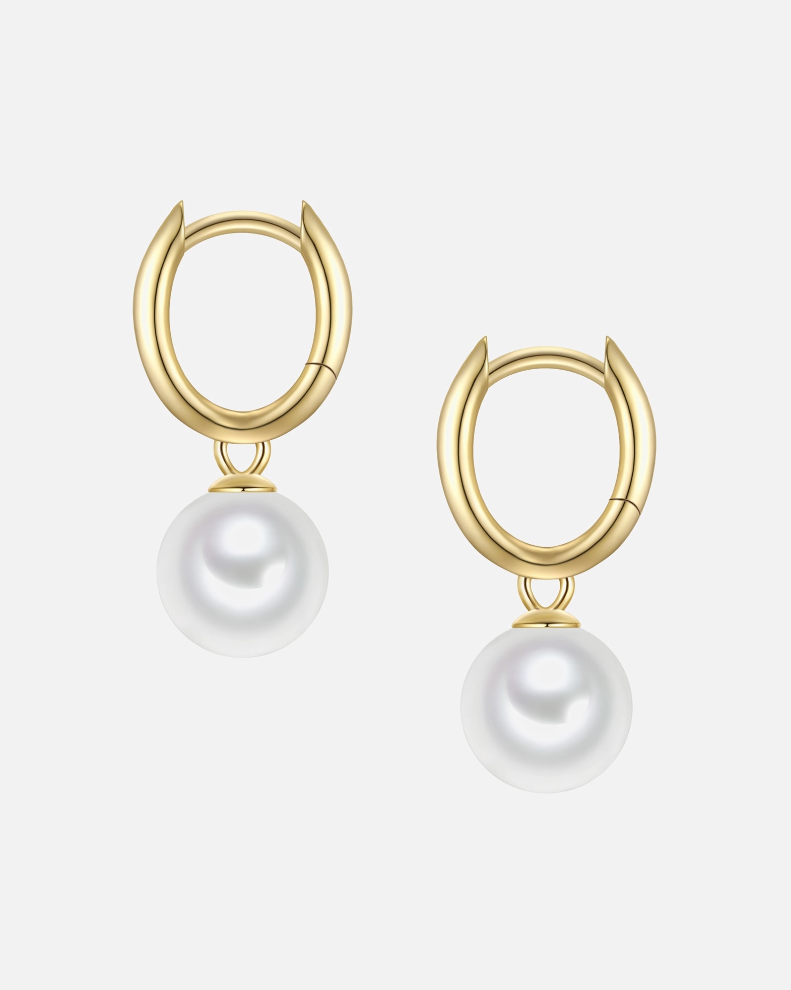 Créoles for FemmeRafaela DonataCréoles en Argent Sterling en or jaune avec perle de coquillage22,1 mm