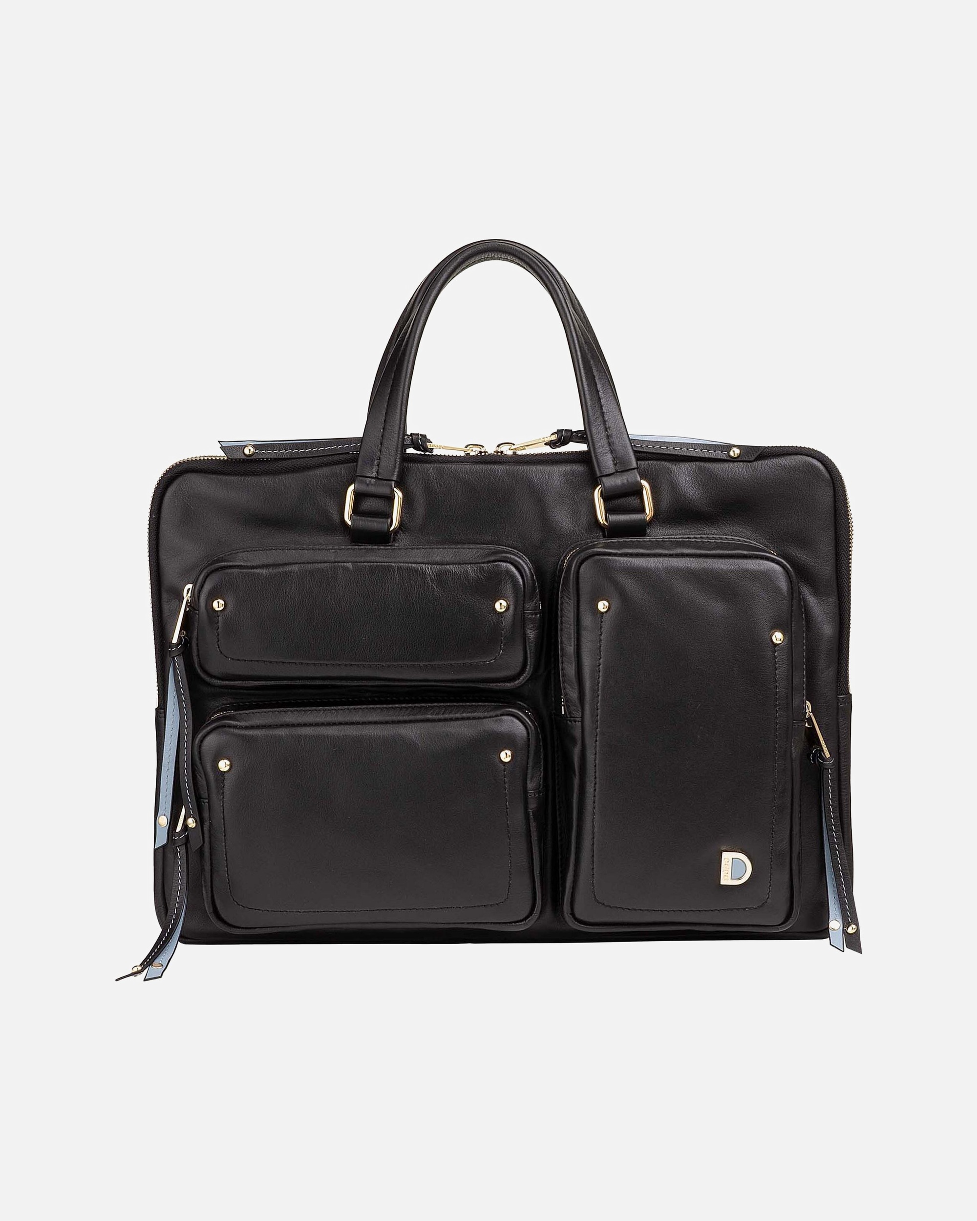 Sac pour ordinateur portable for HommePocket Attaché-case Cuir véritable 36 cm Compartiment ordinateurnero