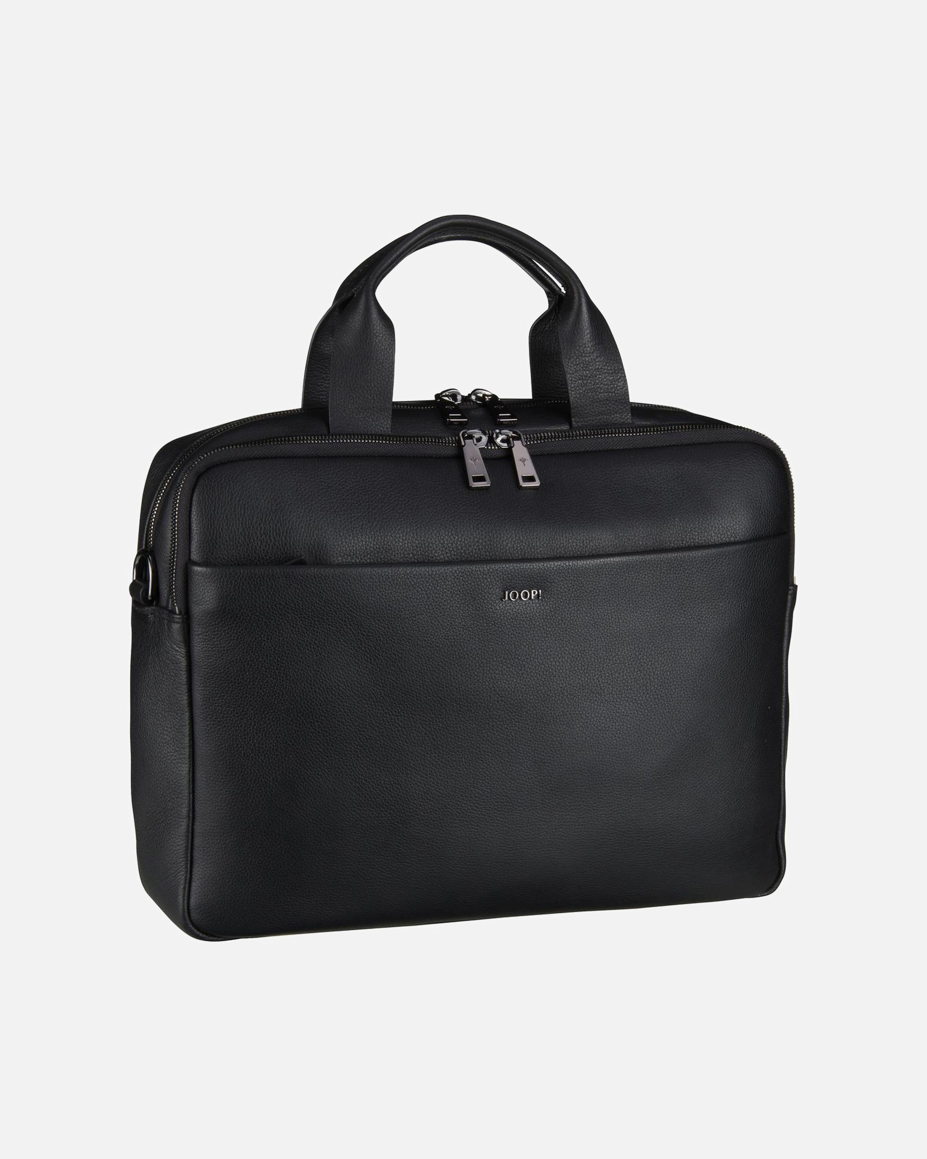 Laptoptasche für Männlich JOOP! Cardona Aktentasche Leder 40 cm Laptopfach black