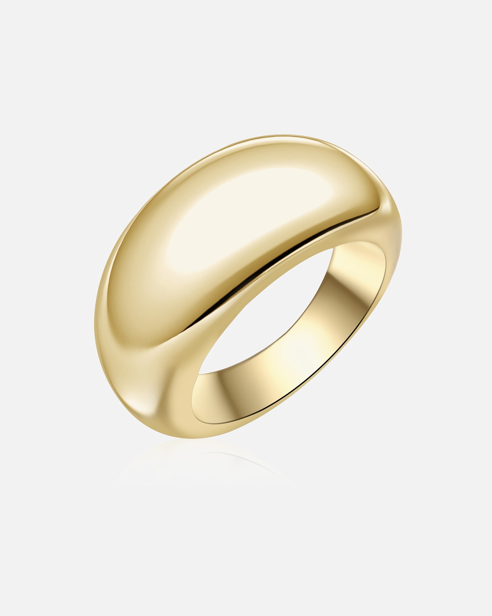 Ring für Weiblich Yokoamii Ring aus Messing in gelbgold 50