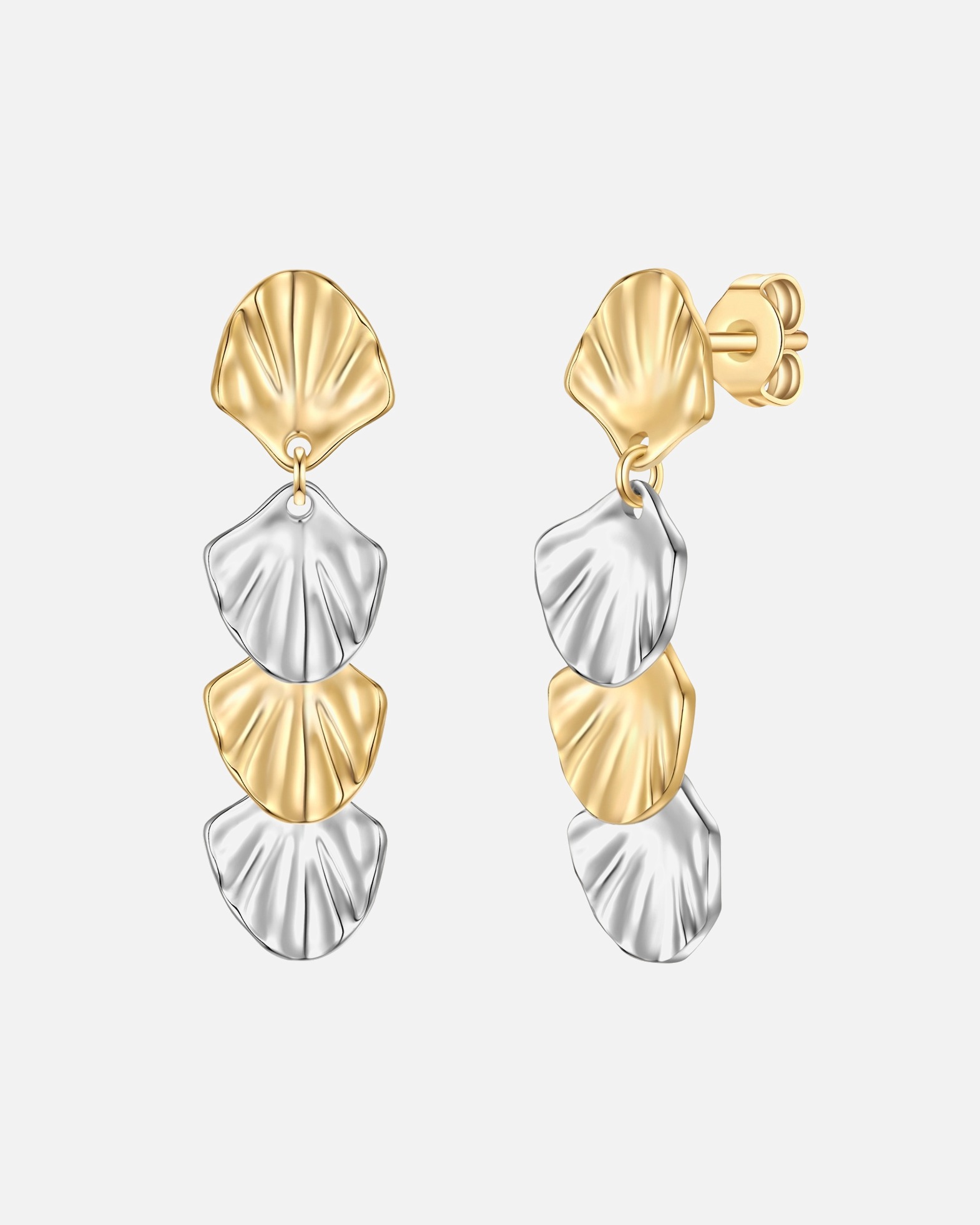 Ohrringe für Weiblich Ohrhänger aus Metall-Legierung in silber/gelbgold 49,3 mm