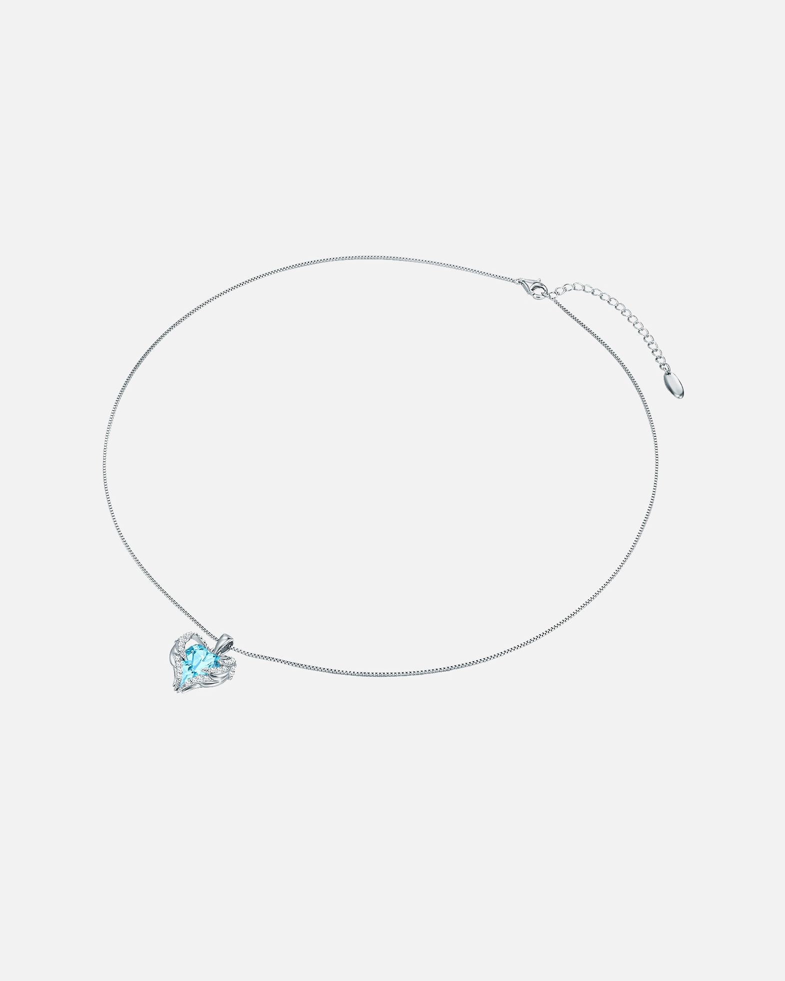 Collier for FemmeRafaela DonataCollier en argent Coeur orné de cristaux Swarovski® Orné de cristaux Swarovski® en Aigue-marine45,0 cm Basiskette + 5,0 cm Verlängerung