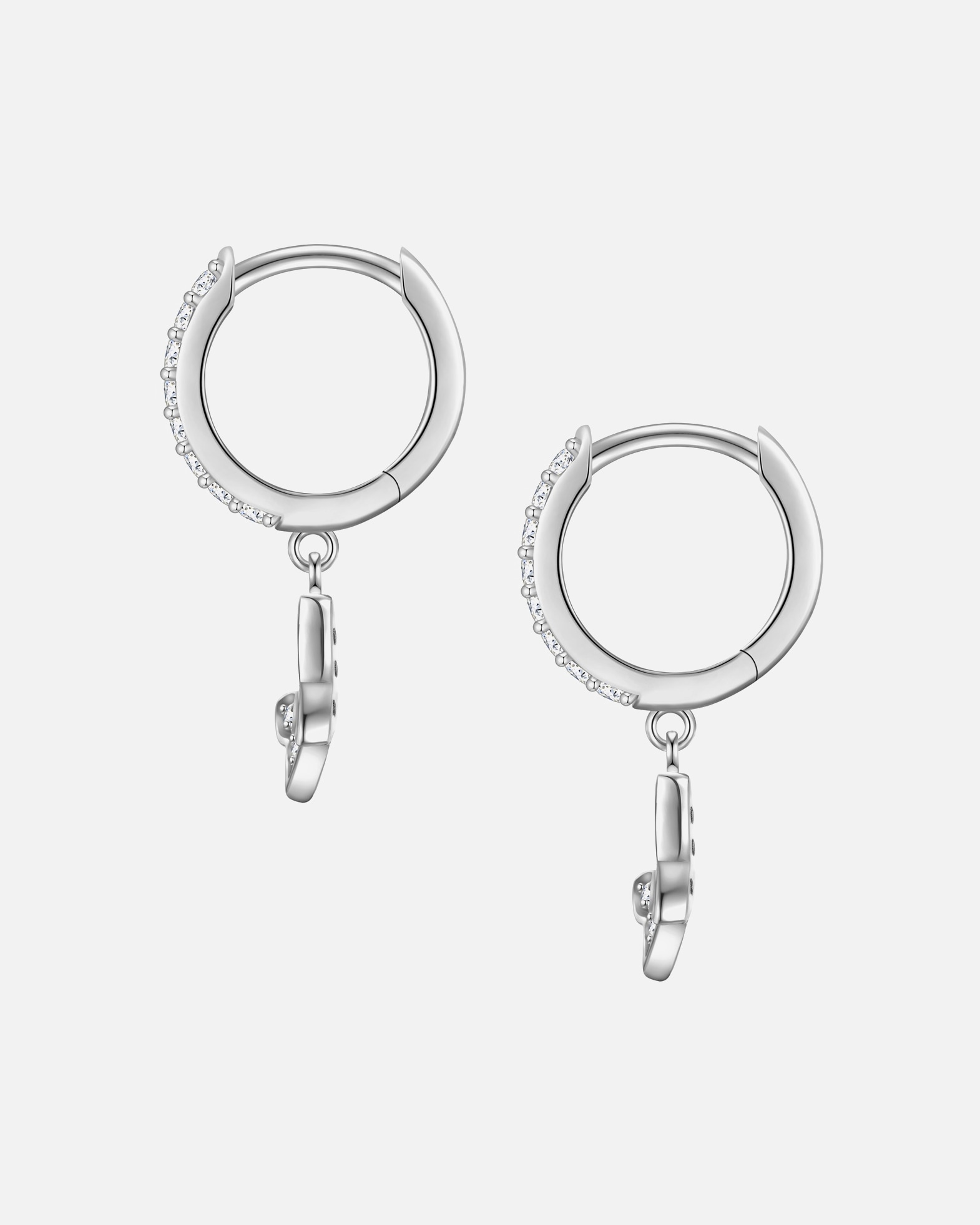 Créoles for FemmeGlanzstücke MünchenCréoles Papillon en Argent Sterling en argent avec Zirconium24,7 mm