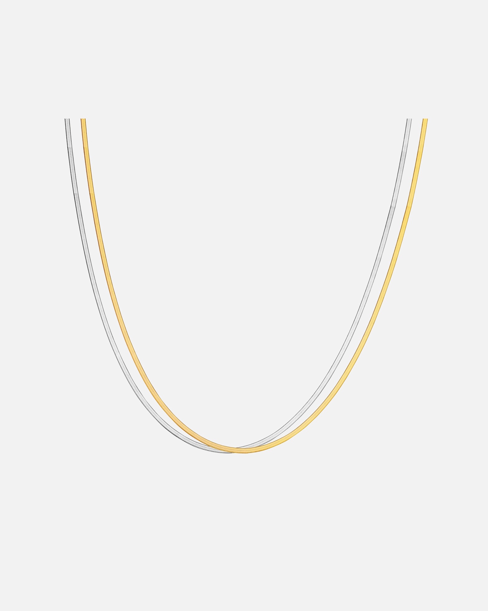 Collier for FemmeChaîne en Acier inoxydable en Argent/or jaune40,0 cm Basiskette + 5,0 cm Verlängerung