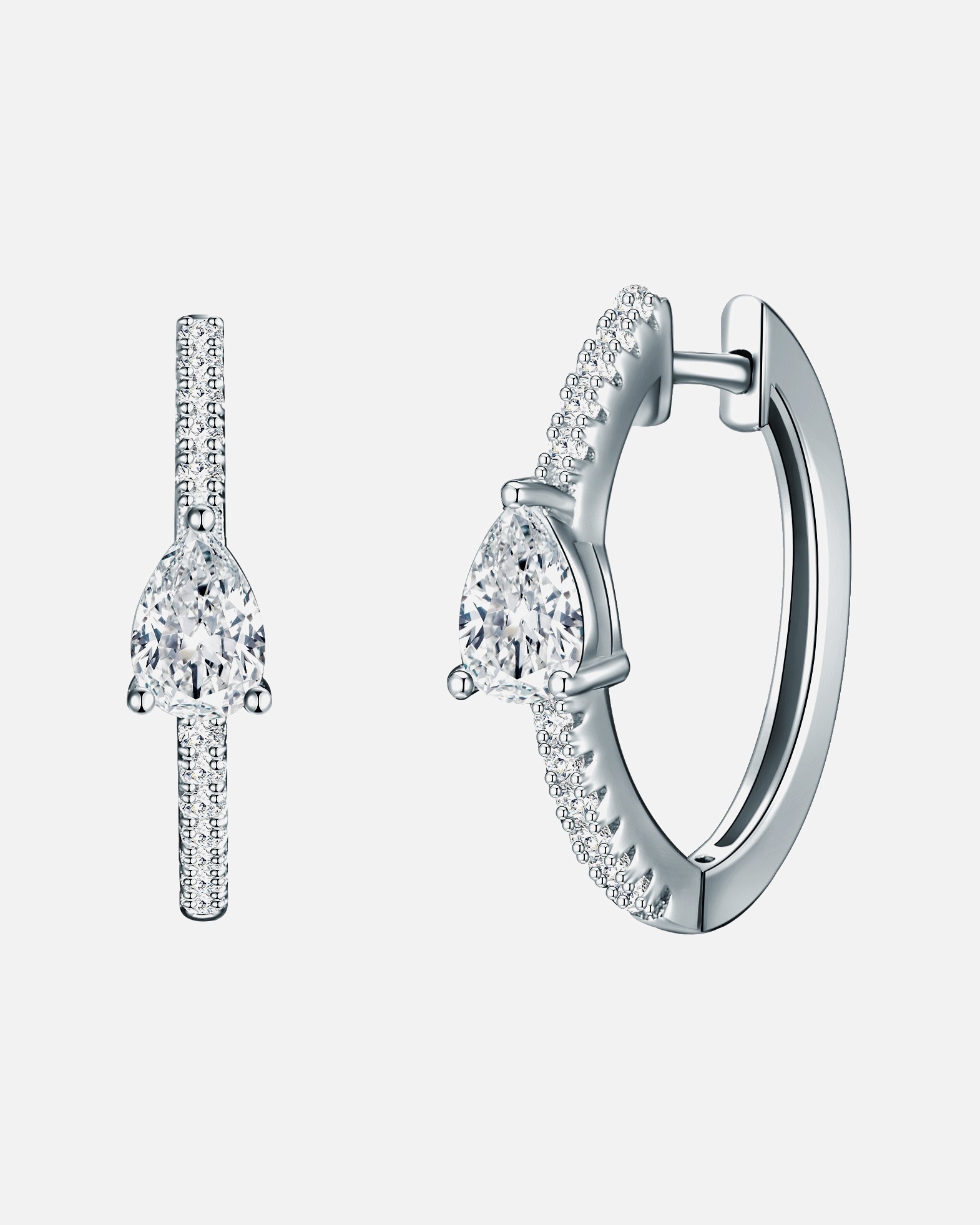 Créoles for FemmeCréoles en argent Argent sterling Oxyde de zirconium (CZ) en Argent17,2 mm