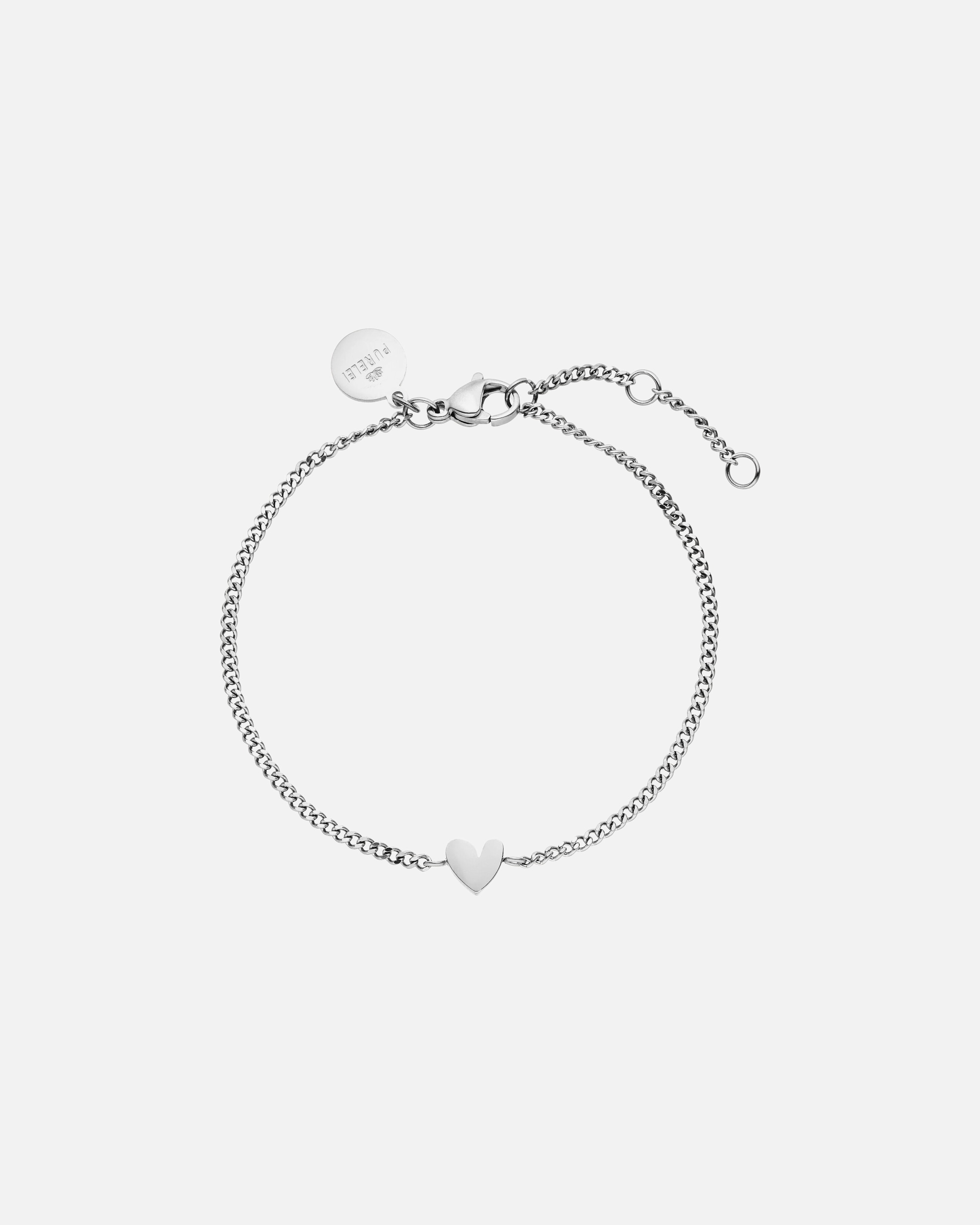 Bracelet for FemmePureleiTiny Heart Bracelet 100% acier inoxydableArgent