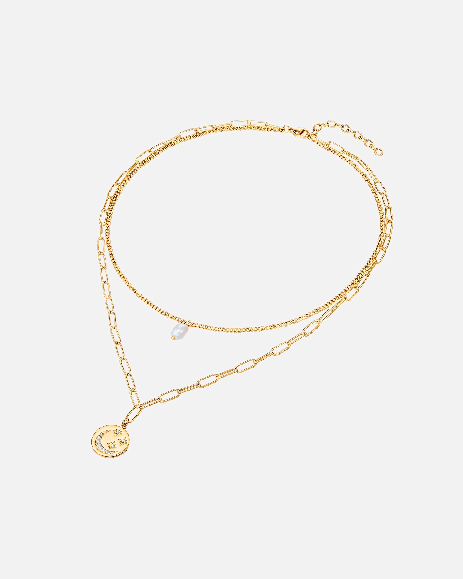 Collier for FemmeValero PearlsCollier en acier inoxydé Acier inoxydable Preciosa Perle de culture d'eau douce en Or rose38,0/43,0 cm Basiskette + 5,0 cm Verläng