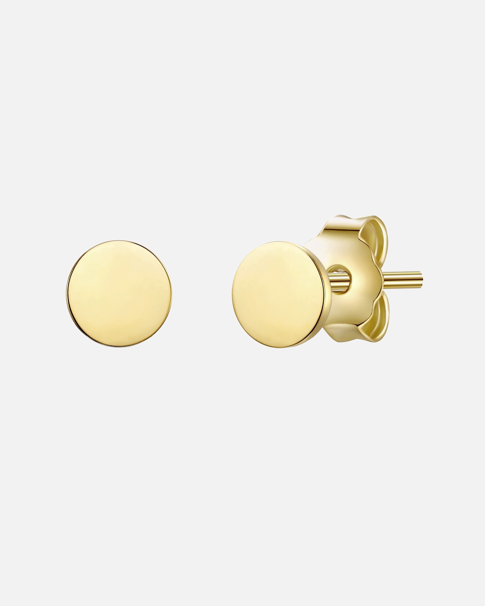 Boucle d'oreilles for FemmePuces d'oreilles en argent Argent sterling en Or jaune3,8 mm