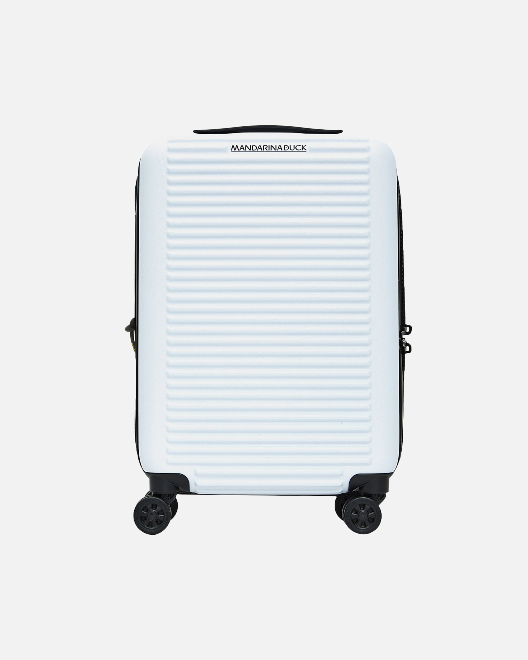Valise for HommeMandarina DuckTank Case 4 roulettes Trolley de cabine S 55 cm avec soufflet d'extensionoptical white