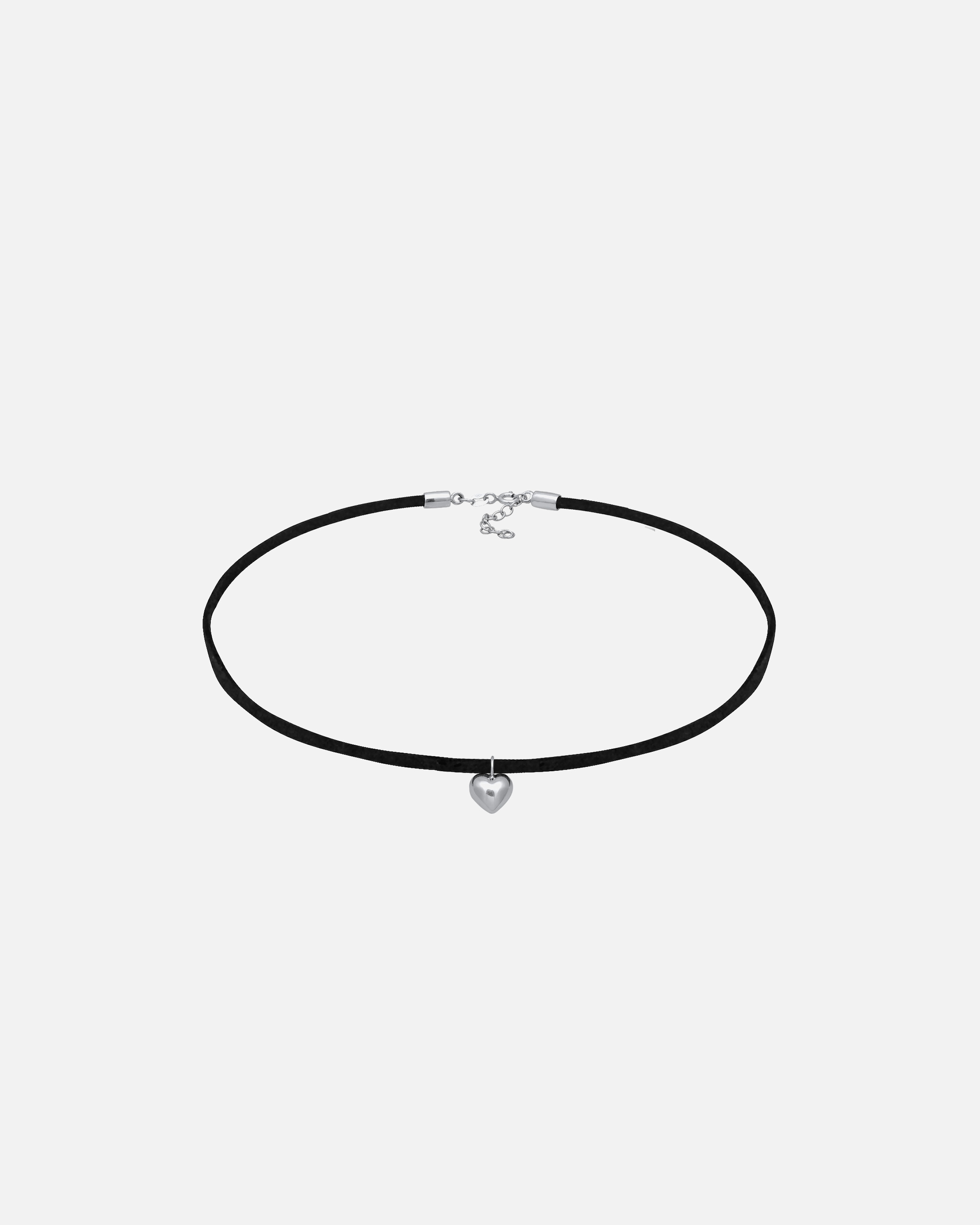 Collier for FemmeElliFemmes choker cœur pendentif aspect velours en argent sterling 92536