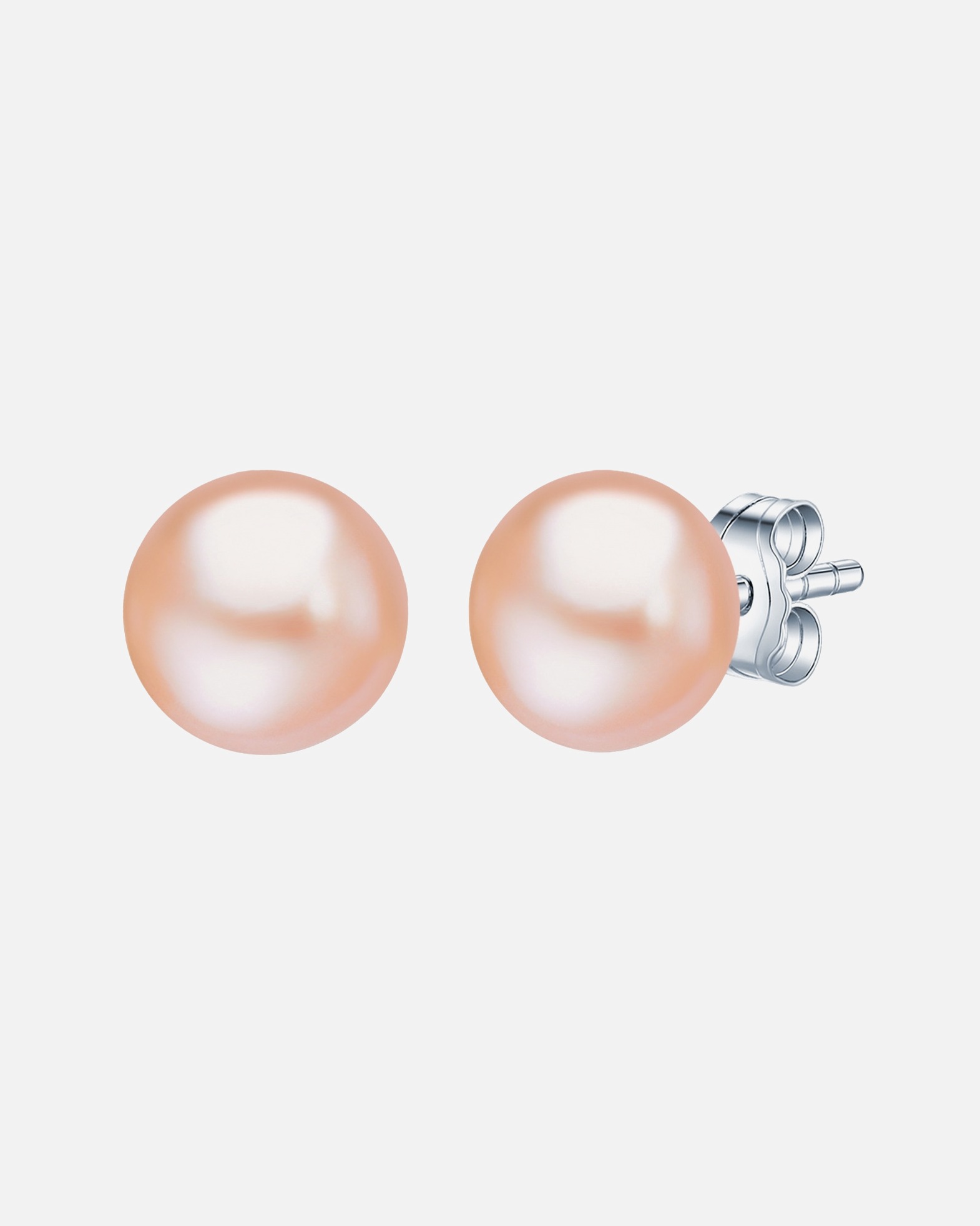 Boucle d'oreilles for FemmePuce d'oreille en perle Perle de culture d'eau douce Perle de culture d'eau douce en Abricot7,5 mm