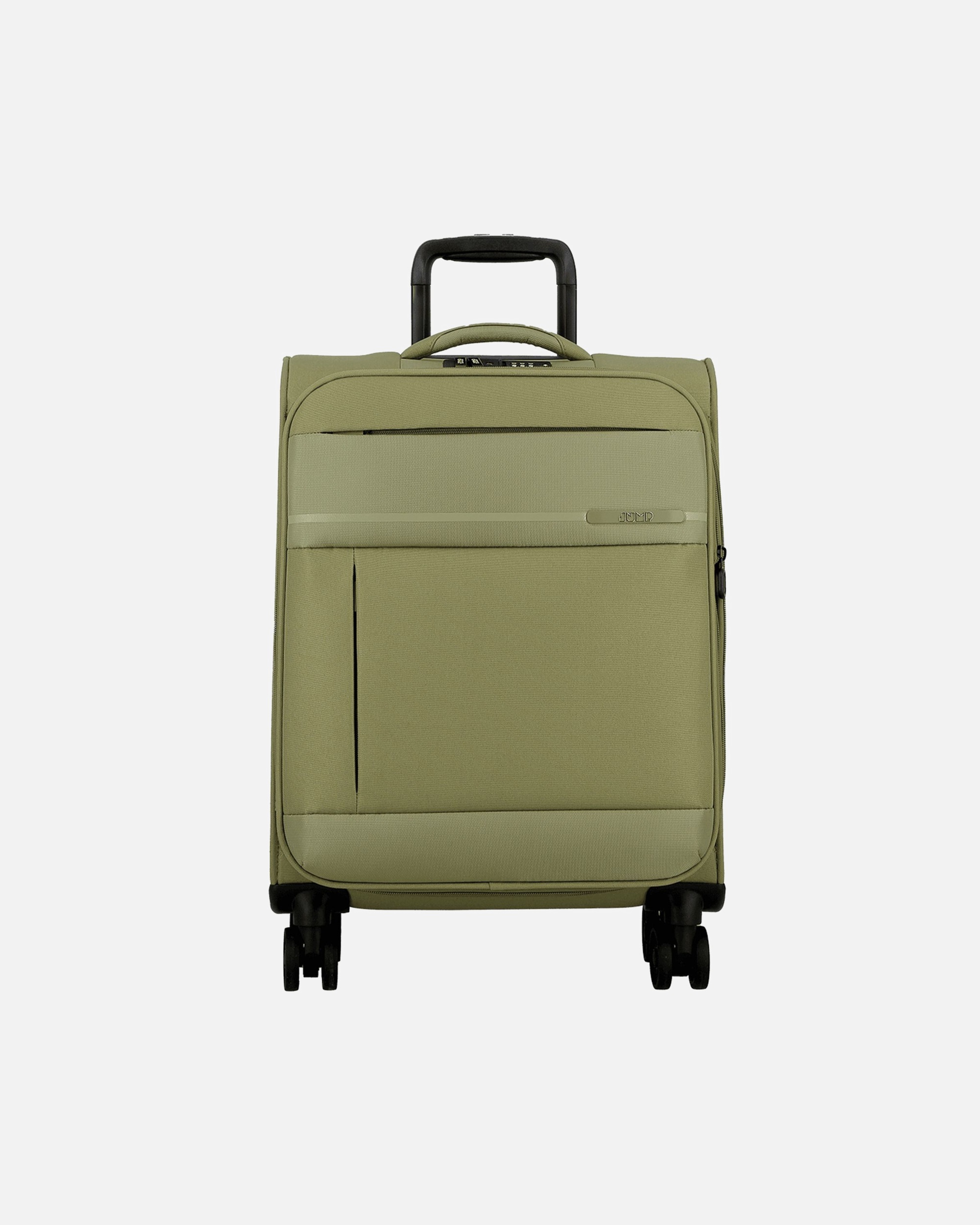 Valise for HommeJumpMonthélys 4 roulettes Trolley de cabine 55 cm avec soufflet d'extensionlight green