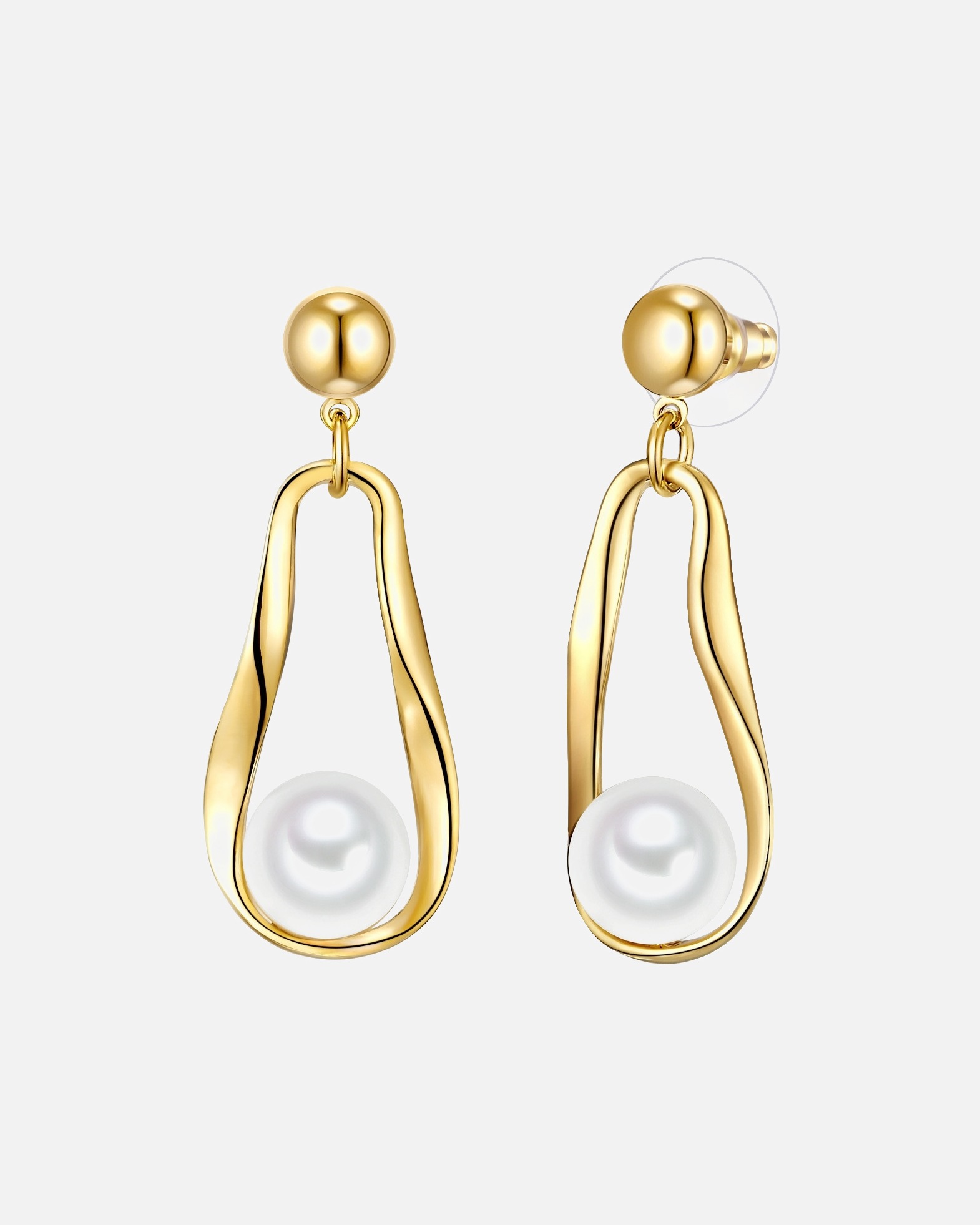 Boucle d'oreilles for FemmeBoucles d´oreilles Alliage de fer Perles organiques en Or jaune48,1 mm