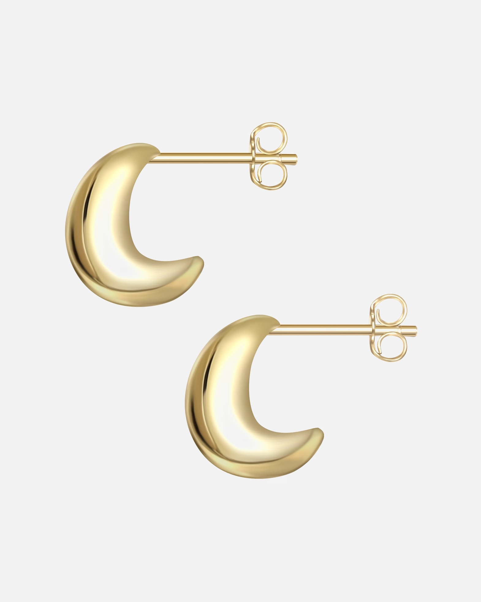 Ohrringe für Weiblich Glanzstücke München Ohrstecker aus Sterling Silber in gelbgold 11,4 mm