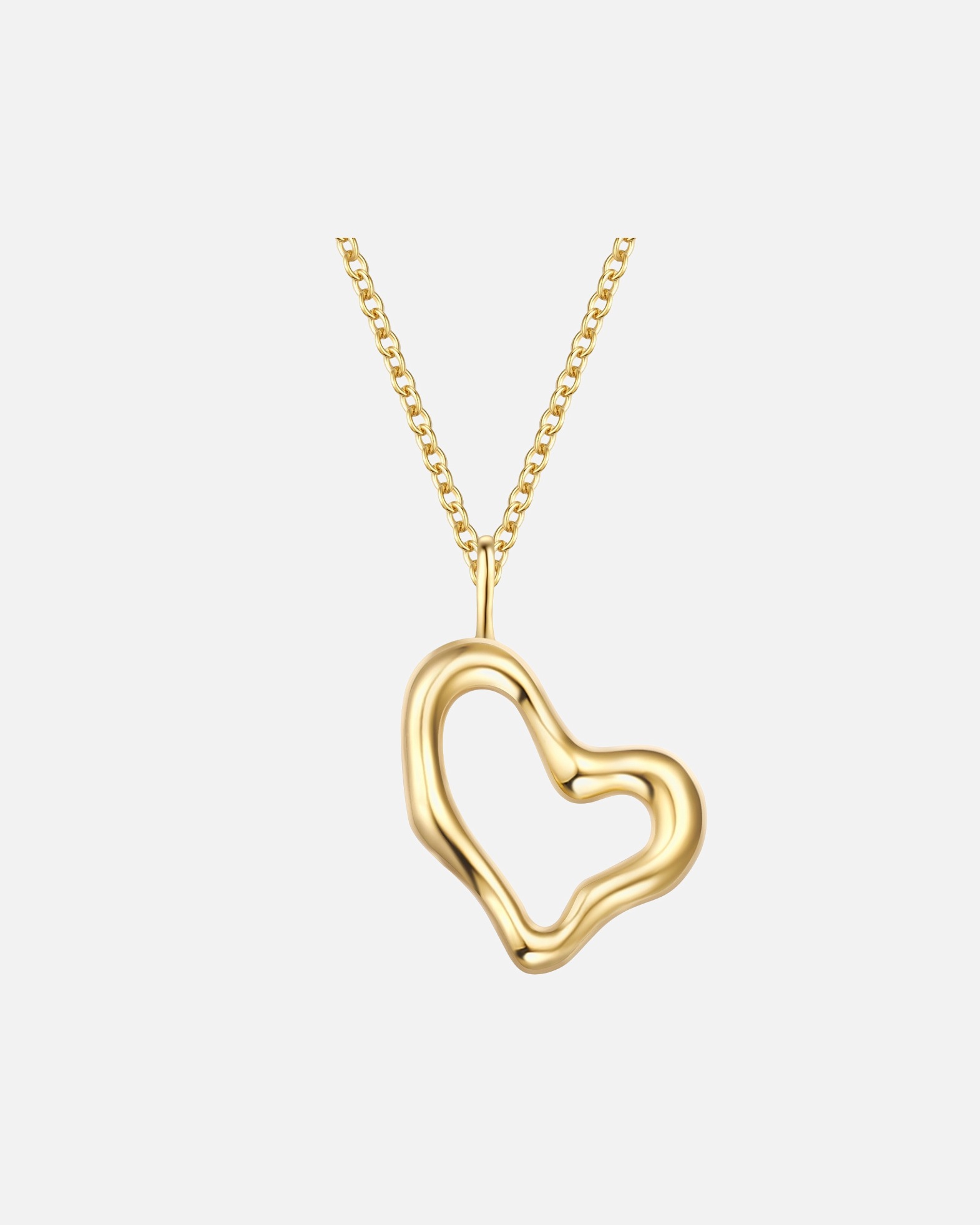 Collier for FemmeChaîne Coeur en Argent sterling en Or jaune40,0 cm Basiskette + 5,0 cm Verlängerung
