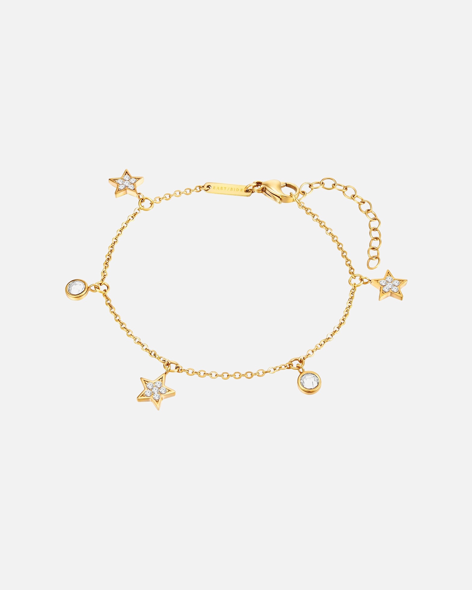 Bracelet for FemmeBracelet en acier inoxydable Étoilé Acier inoxydable Preciosa en Or jaune17,0 cm Basislänge + 4,0 cm Verlängerung