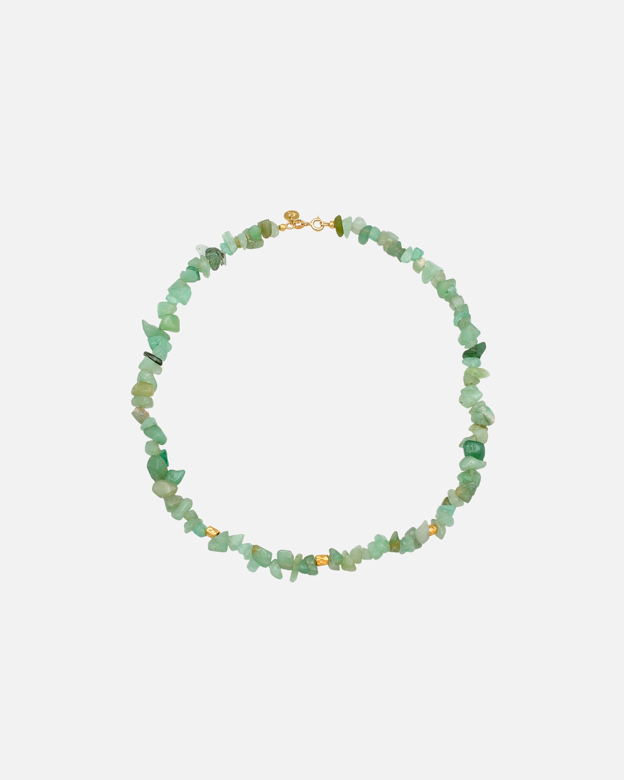 Halskette für Weiblich Elli PREMIUM Aventurin Choker 925 Silber vergoldet 40