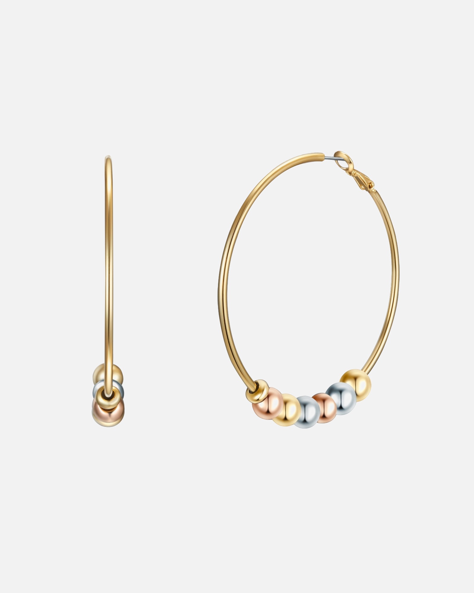 Créoles for FemmeBoucles d´oreilles Alliage de fer en Or jaune59,5 mm