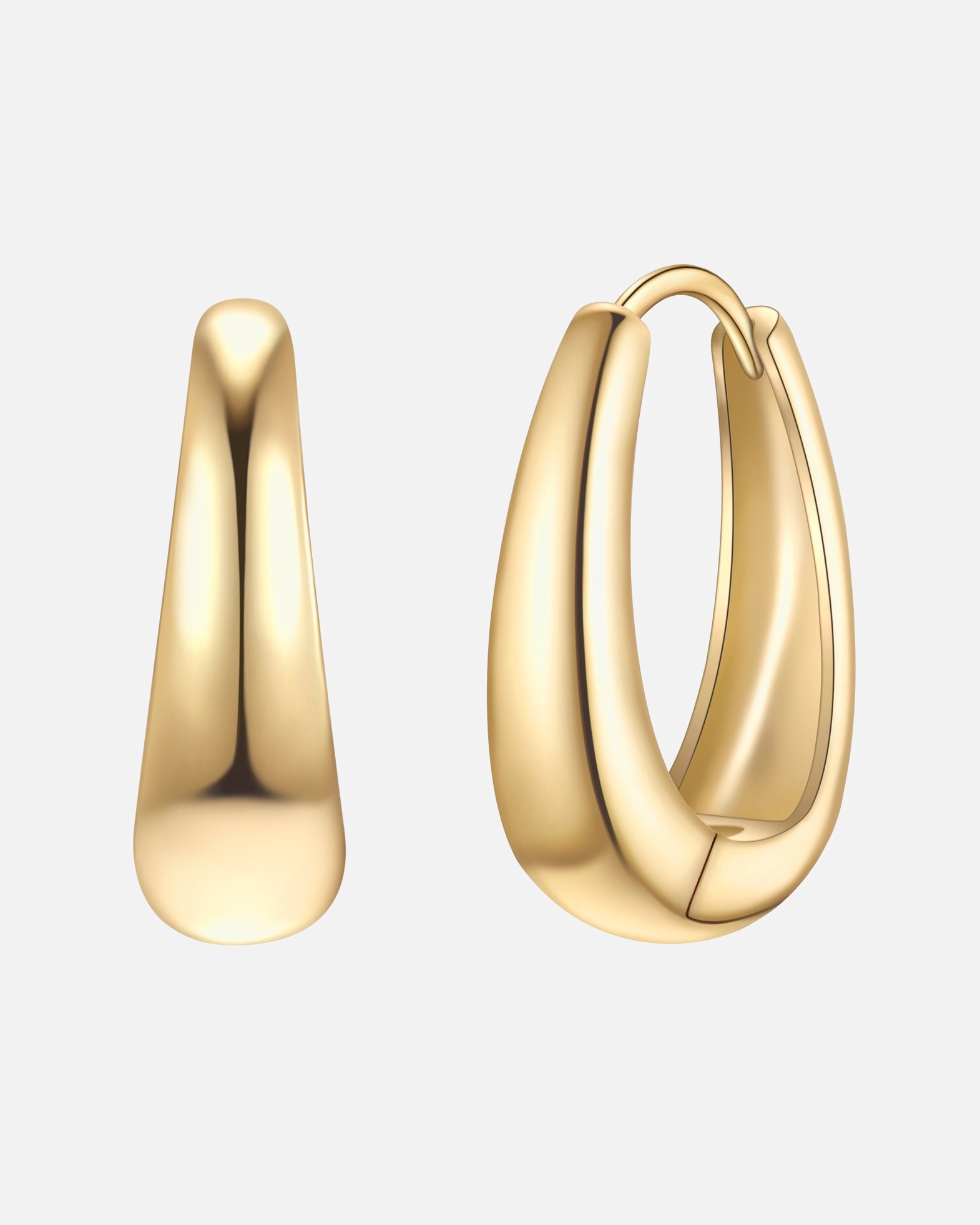 Créoles for FemmeCréoles en argent sterling en or jaune22,1 mm