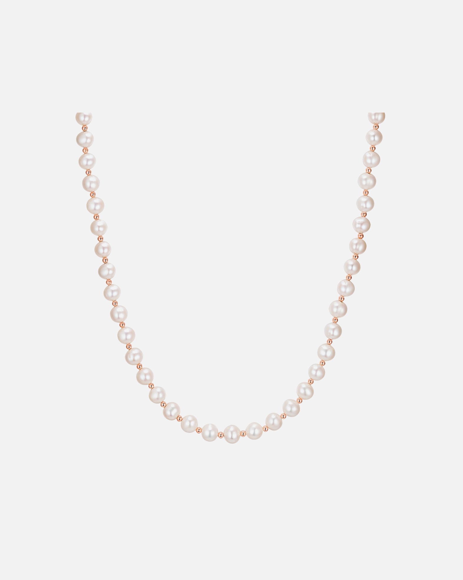 Collier for FemmeChaîne Argent sterling Perle de culture d'eau douce en Or rose40,0 cm Basiskette + 5,0 cm Verlängerung
