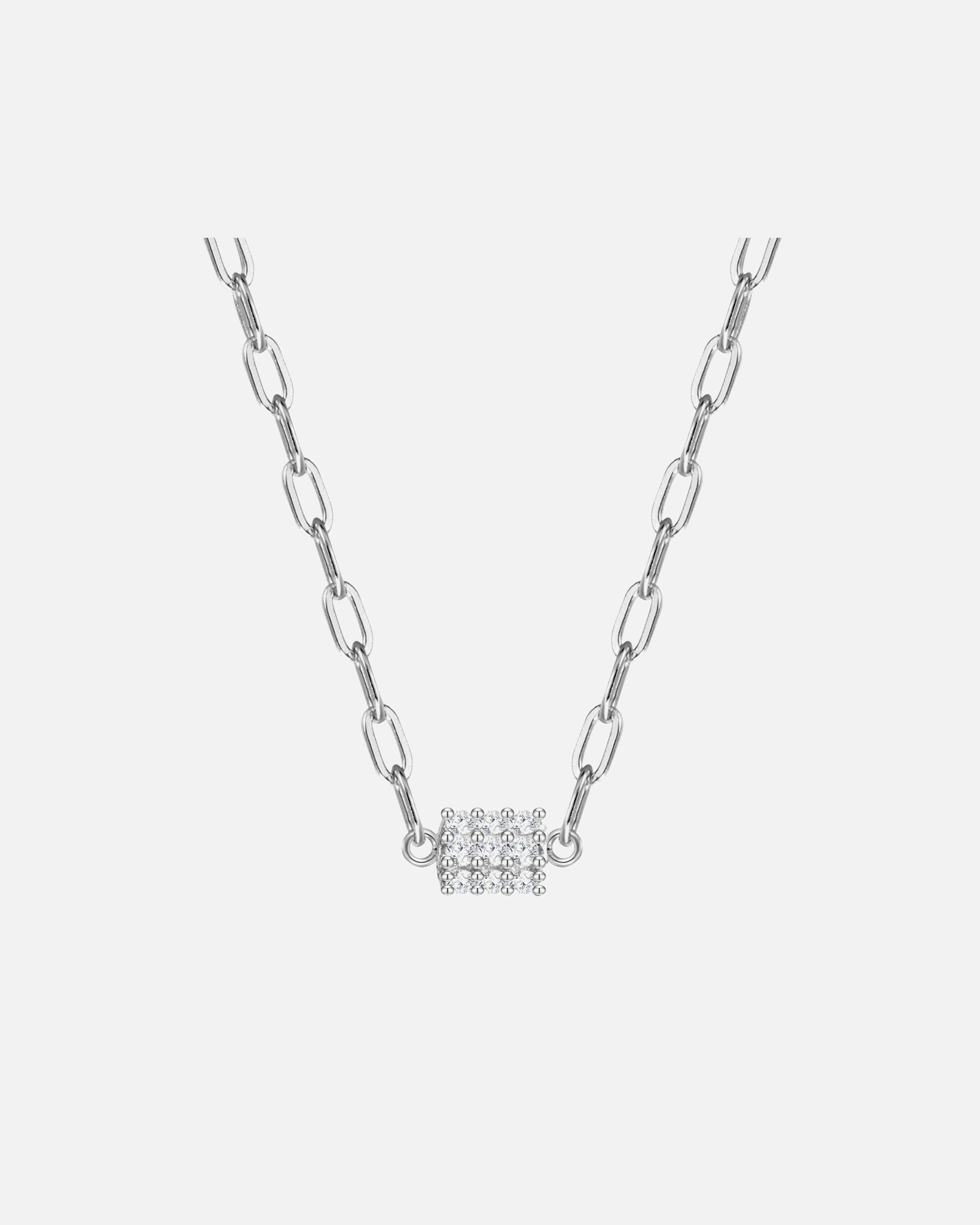 Collier for FemmeCollier en argent Argent sterling Oxyde de zirconium (CZ) en Argent40,0 cm Basiskette + 5,0 cm Verlängerung