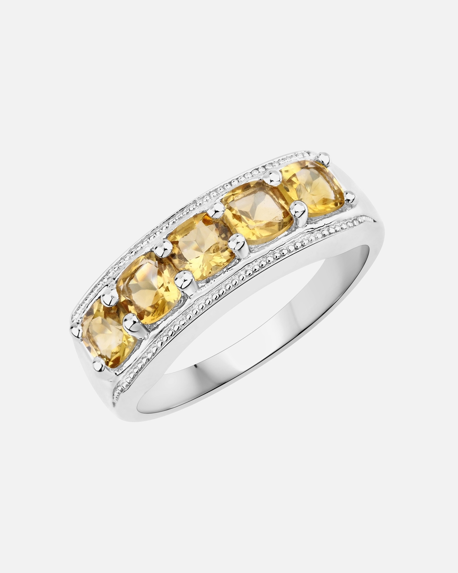 Ring für Weiblich Rafaela Donata Ring Sterling Silber Citrin in Silber 60