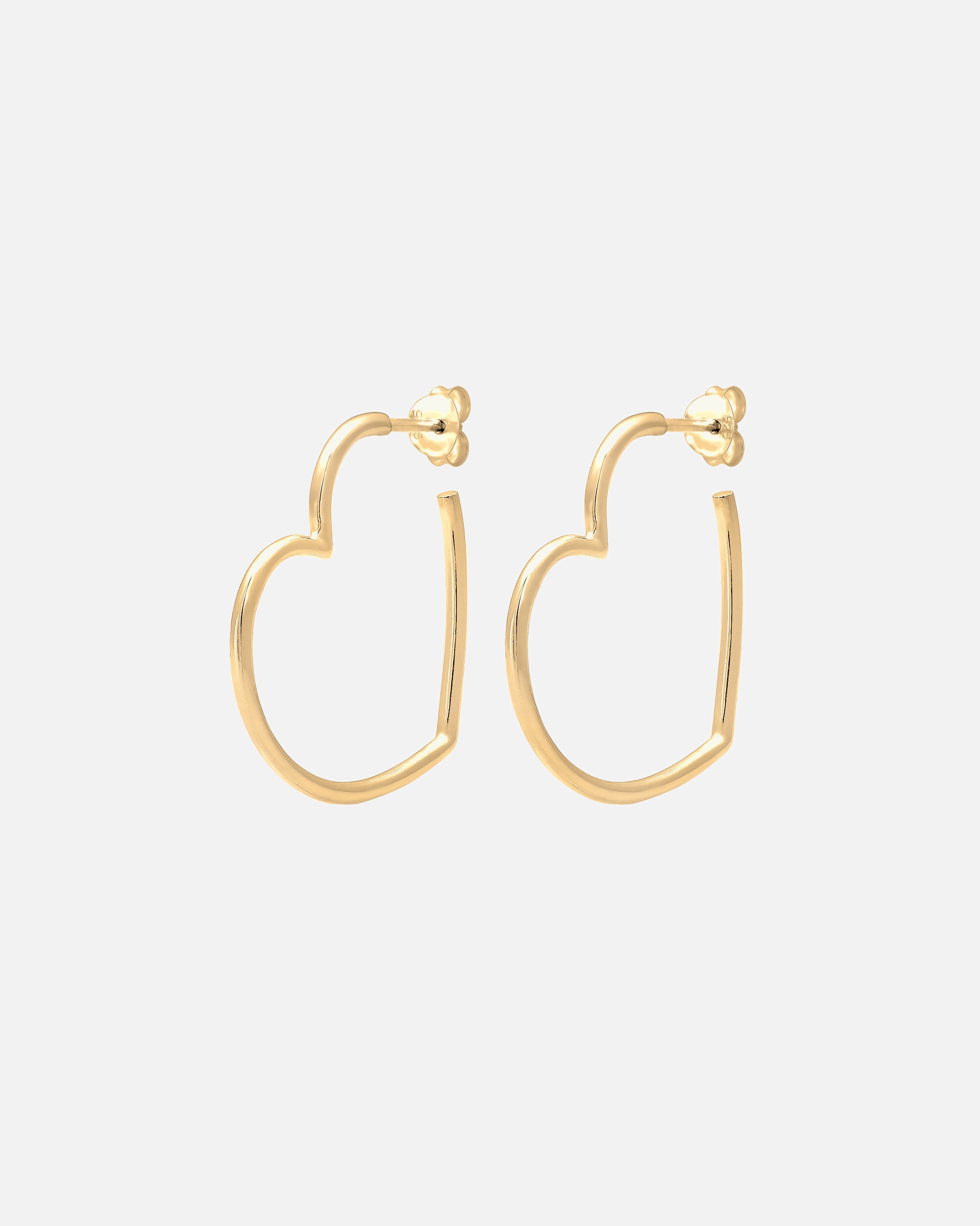 Ohrringe für Weiblich Elli Creolen Herz Liebe Verspielt Filigran 925 Silber goldfarben