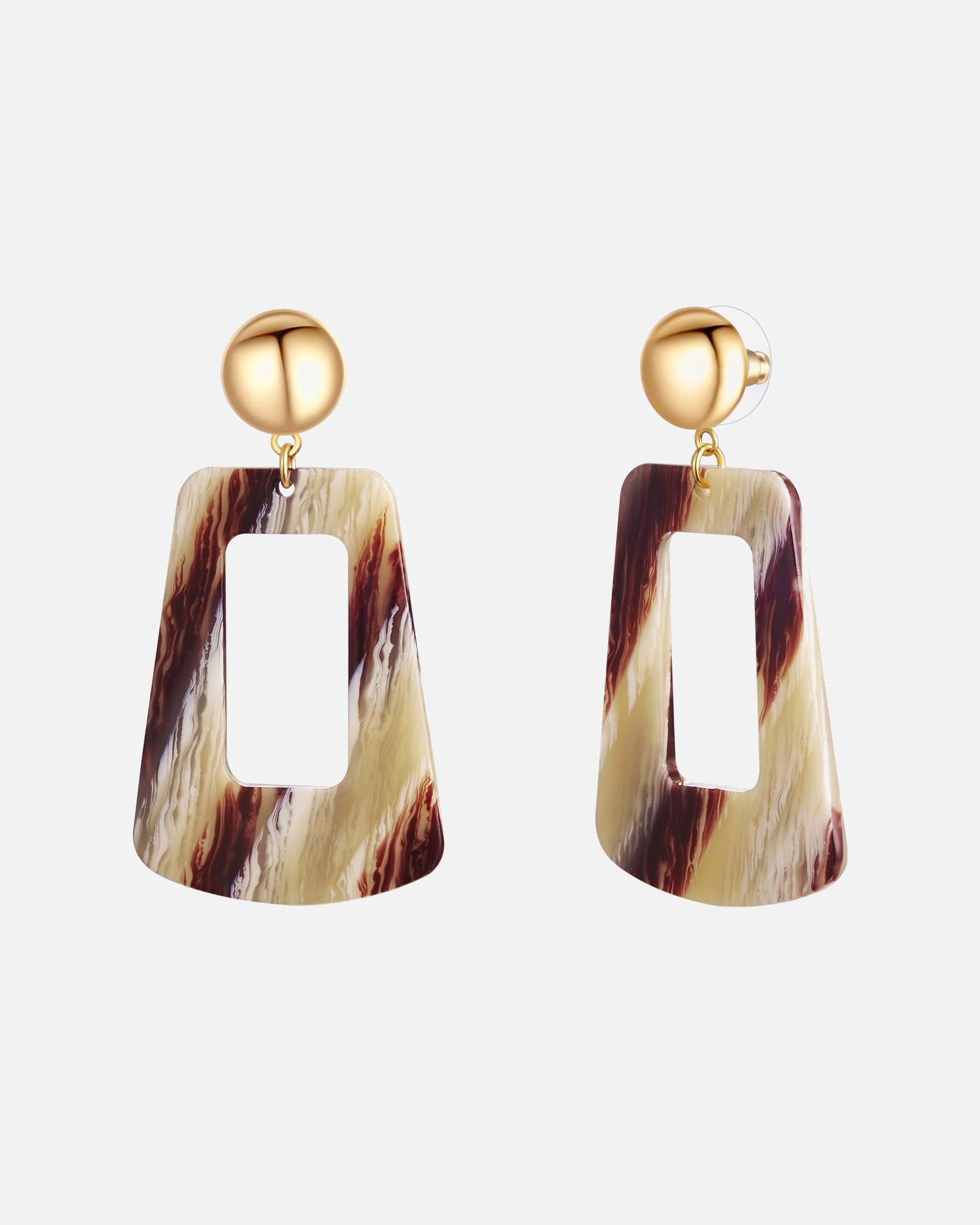 Boucle d'oreilles for FemmeBoucles d´oreilles Alliage de fer Acrylique en Or jaune63,5 mm