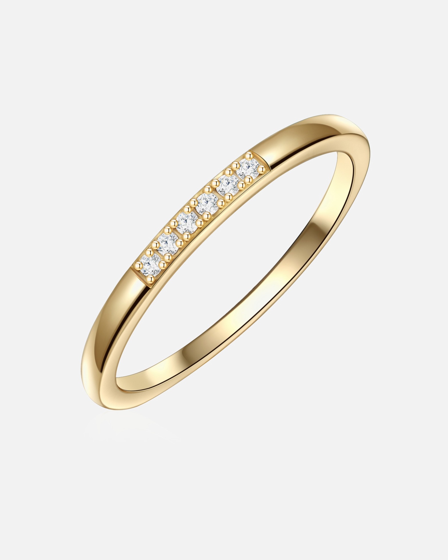 Bague for FemmeGlanzstücke MünchenBague en argent Argent sterling Oxyde de zirconium (CZ) en Or jaune60