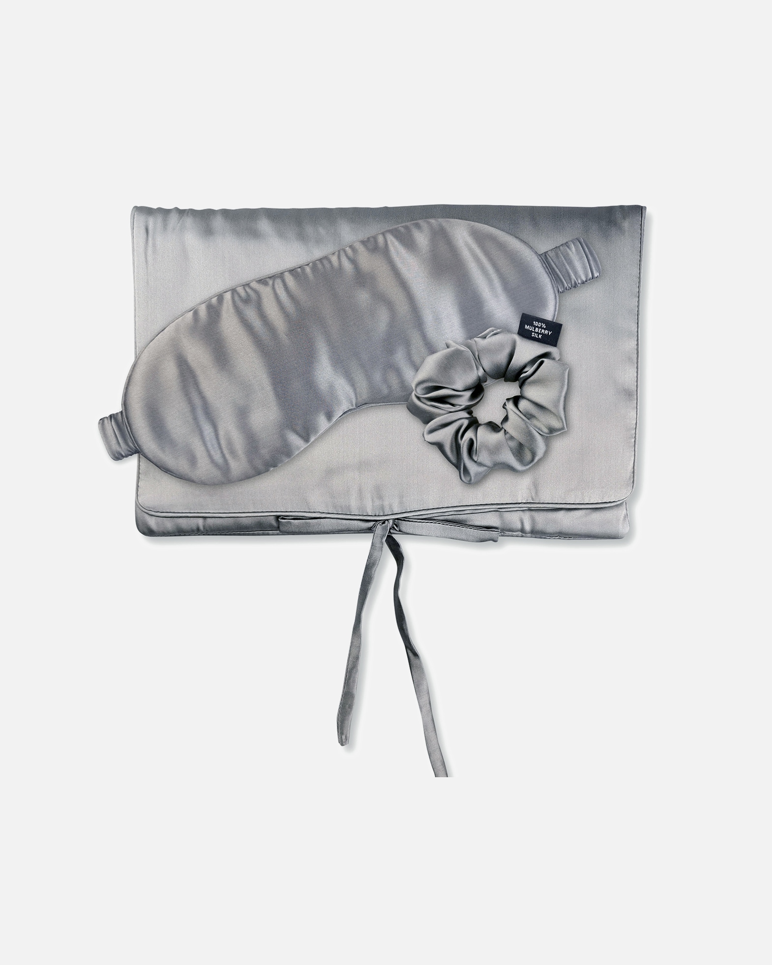 Serre-tête for FemmeAiloriaTRAVEL SET BEAUTY M Pochette, masque de nuit et chouchou M en soiegris