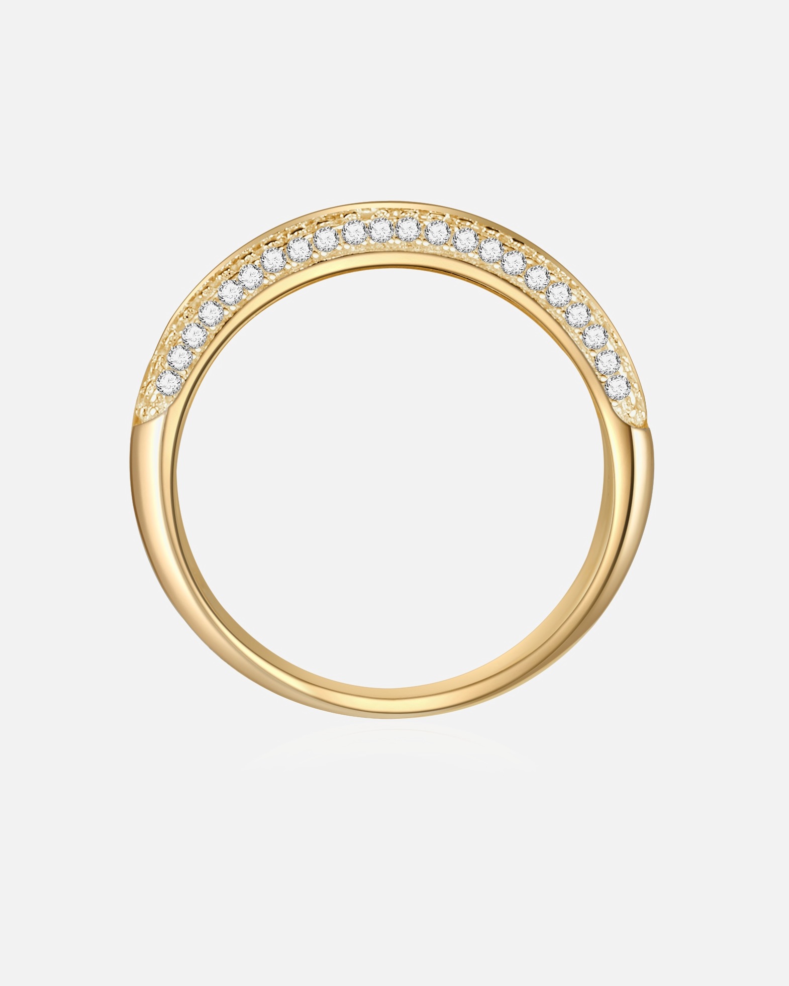 Bague for FemmeRafaela DonataBague en argent Argent sterling Oxyde de zirconium (CZ) en Or jaune58