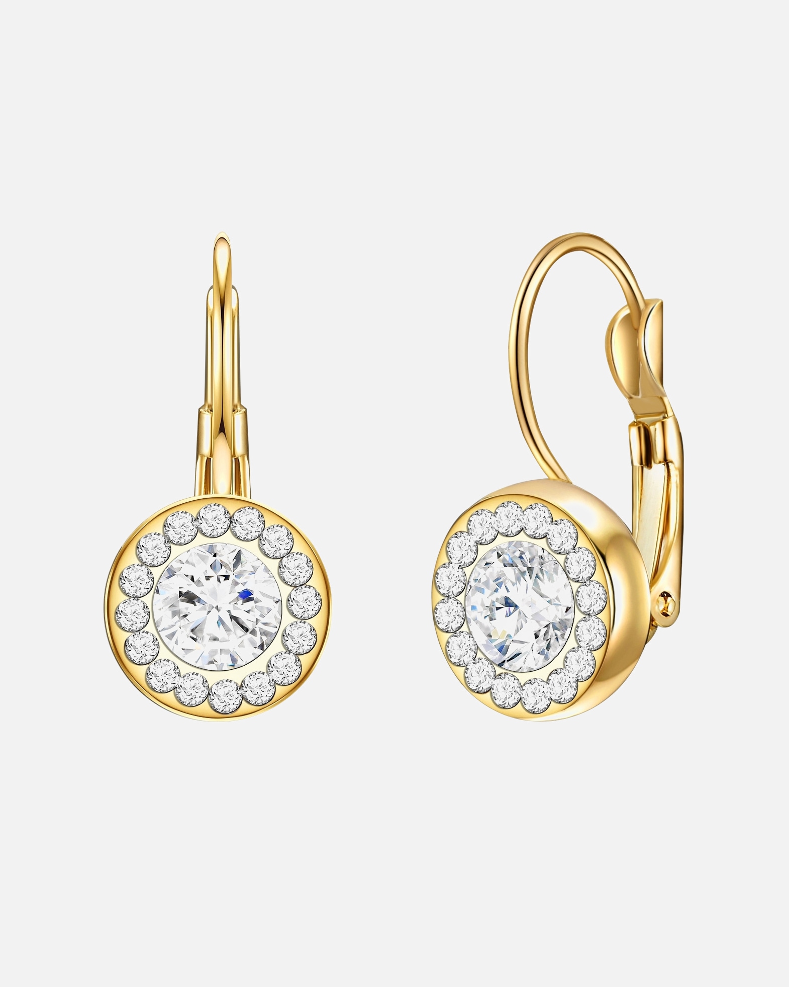 Boucle d'oreilles for FemmeBoucles d'oreille tendance Métal Verre Cristal en Or jaune23,8 mm