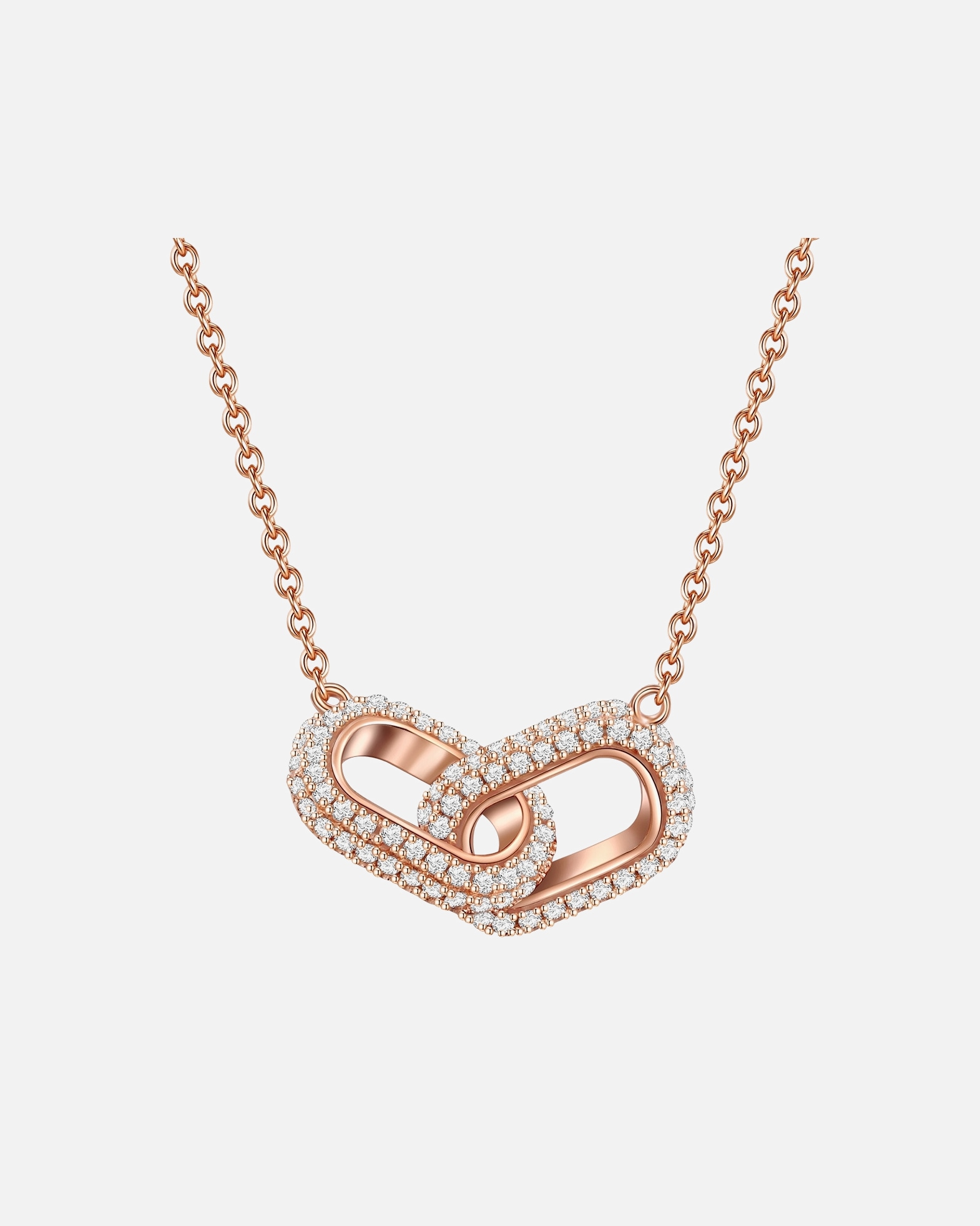 Collier for FemmeGlanzstücke MünchenCollier en argent Argent sterling Oxyde de zirconium (CZ) en Or rose40,0 cm Basiskette + 5,0 cm Verlängerung