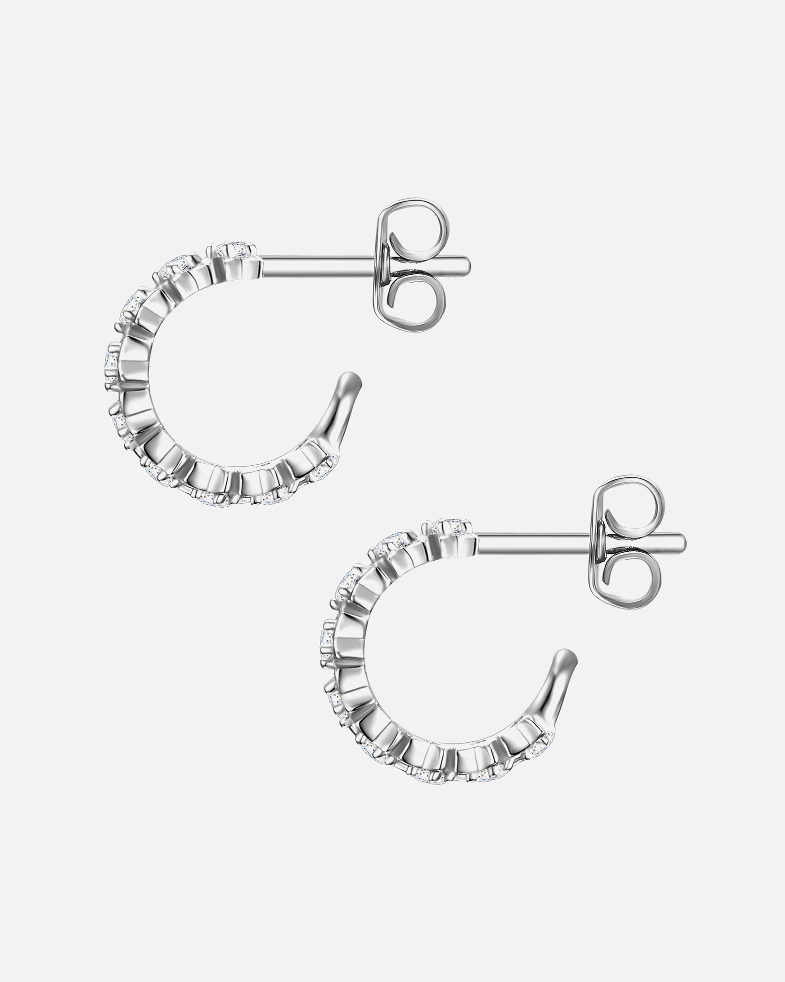 Boucle d'oreilles for FemmeGlanzstücke MünchenCréoles en argent Étoiles Argent sterling Oxyde de zirconium (CZ) en Argent11,6 mm