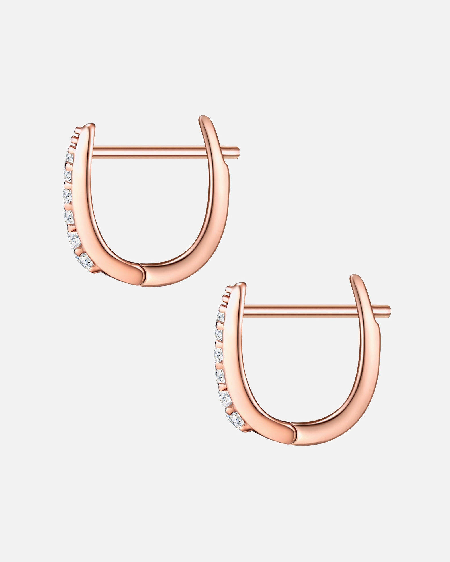 Créoles for FemmeGlanzstücke MünchenCréoles en argent Argent sterling Oxyde de zirconium (CZ) en Or rose10,0 mm