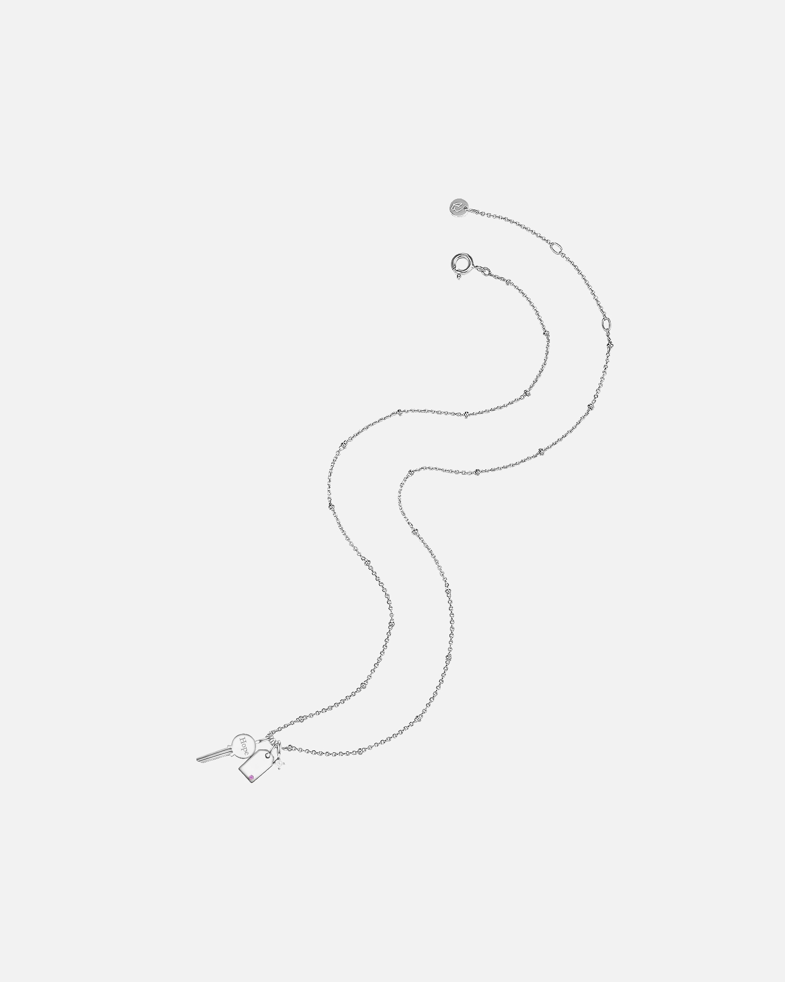 Collier for FemmeGlanzstücke MünchenCollier en argent Clé Argent sterling Korund Perle de culture d'eau douce en Argent40,0 cm Basiskette + 5,0 cm Verlängerung