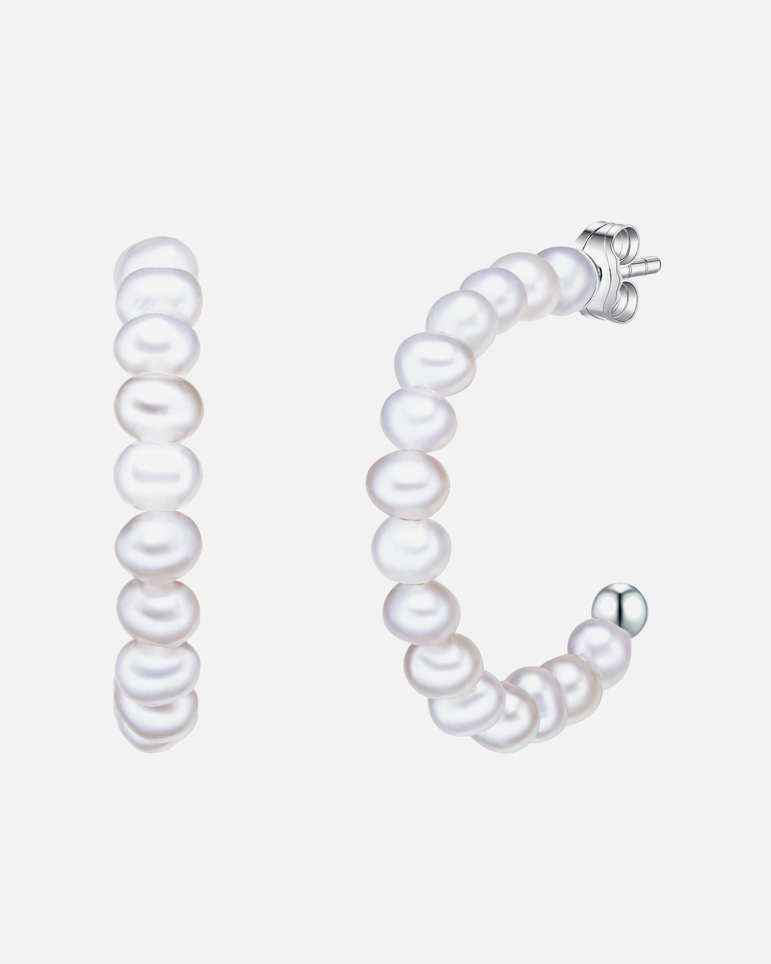 Créoles for FemmeCréoles en perle Perle de culture d'eau douce Perle de culture d'eau douce en Blanc24,3 mm