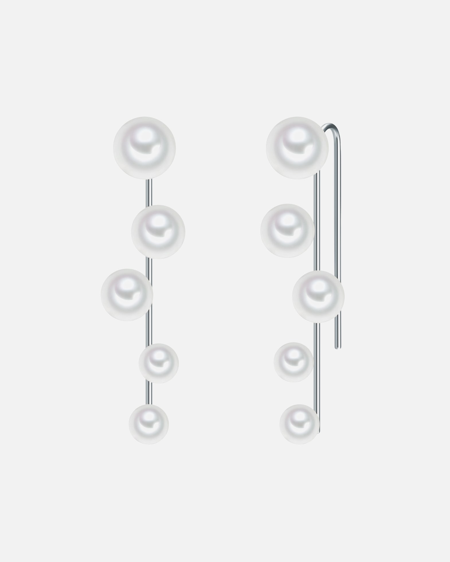 Boucle d'oreilles for FemmeBoucles d'oreille en perle Laiton Perles organiques en Argent51,7 mm