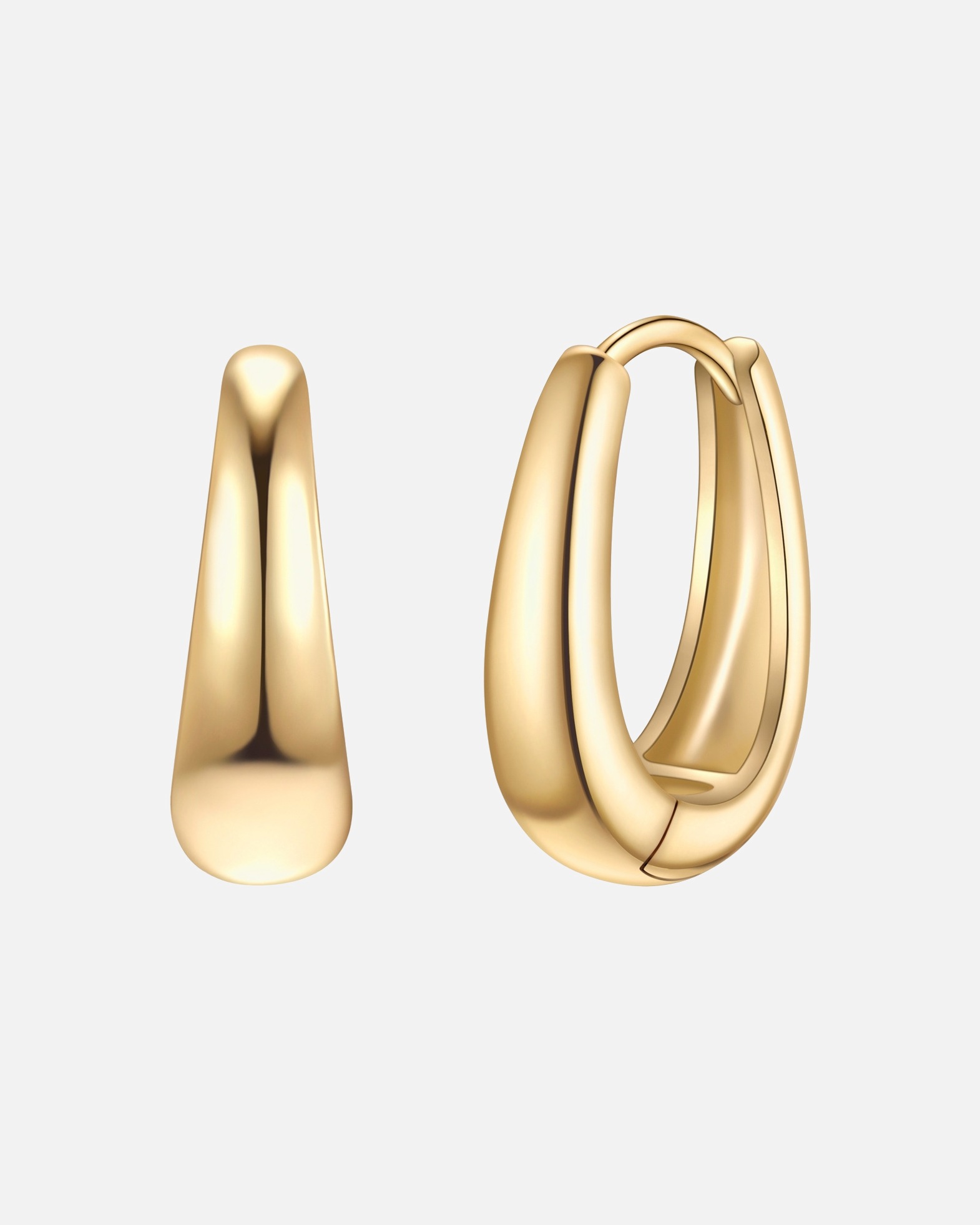 Créoles for FemmeCréoles en argent sterling en or jaune17,5 mm