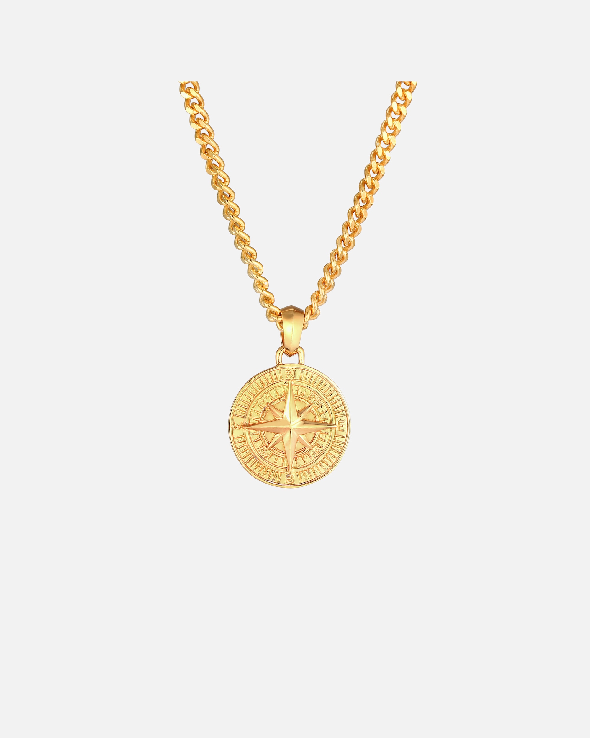 Collier for HommeKUZZOIhomme blindé boussole solide en argent 925 Sterling60
