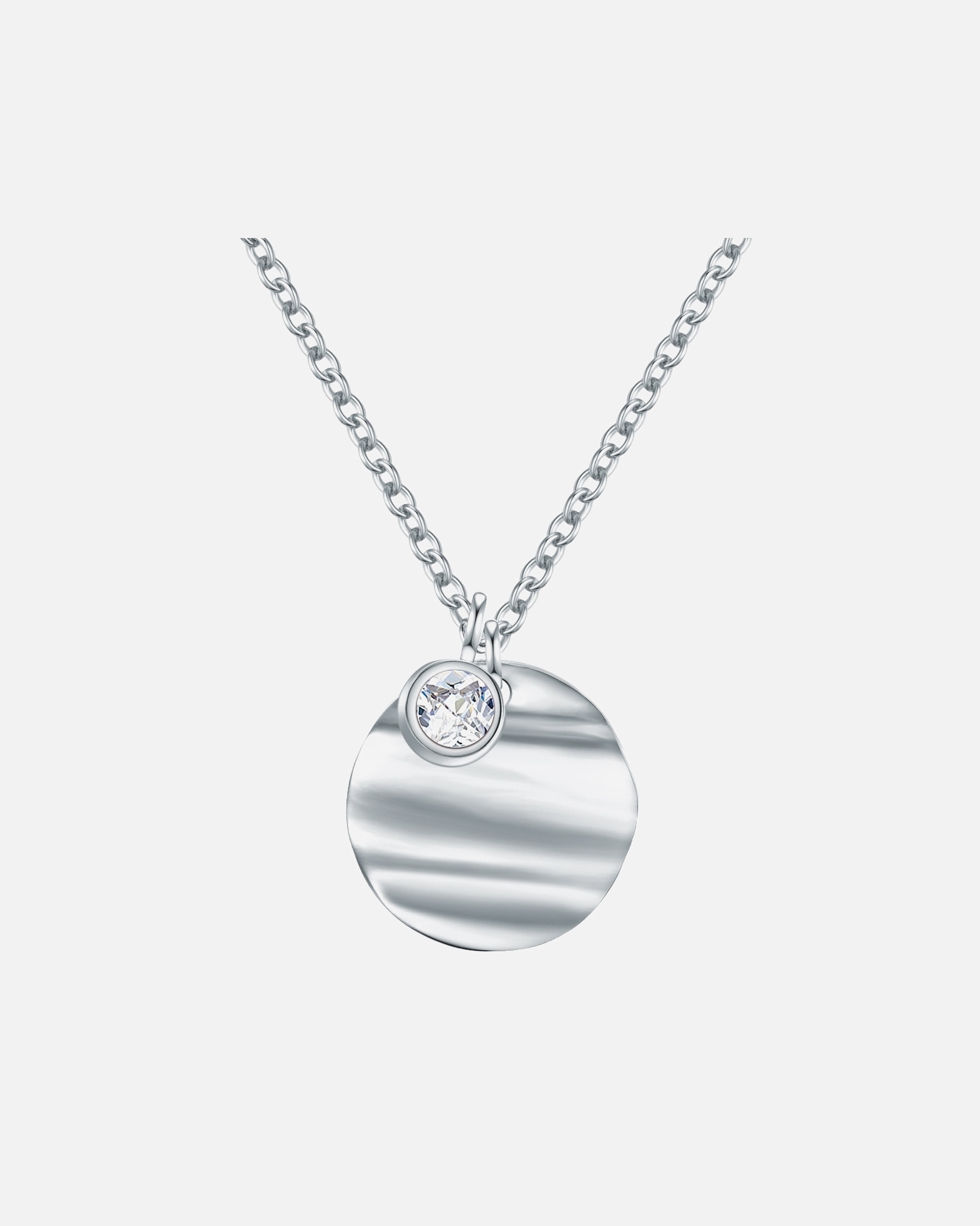 Collier for FemmeEASTSIDECollier en acier inoxydé Acier inoxydable Oxyde de zirconium (CZ) en Argent42,0 cm Basiskette + 5,0 cm Verlängerung