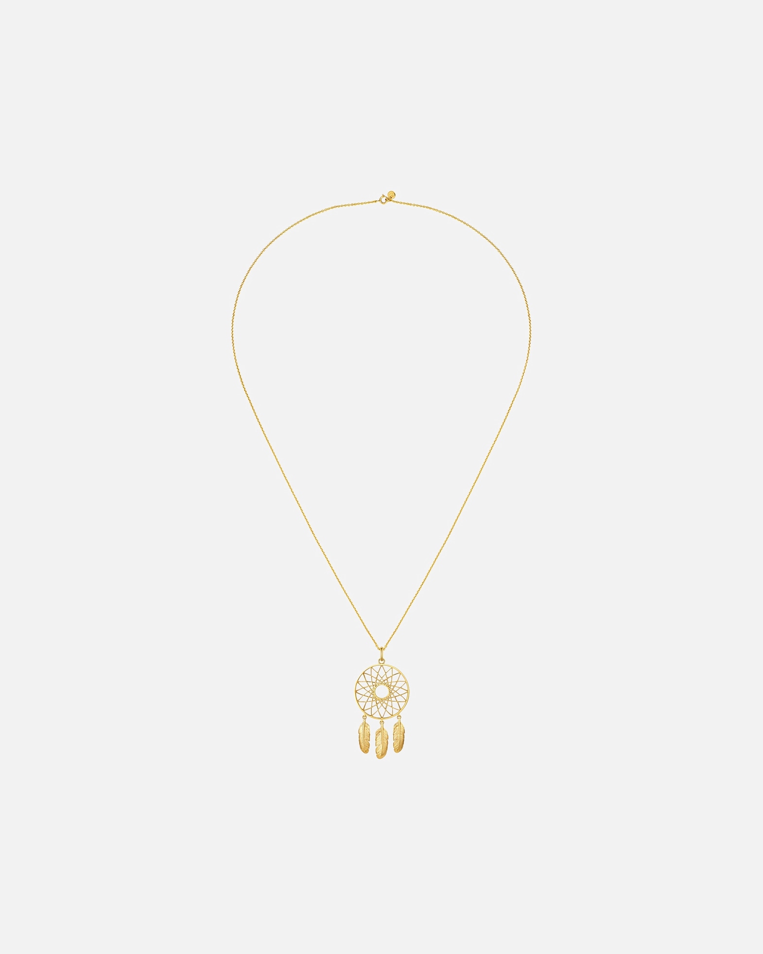 Collier for FemmeGlanzstücke MünchenChaîne Plume en Argent sterling en Or jaune70,0 cm