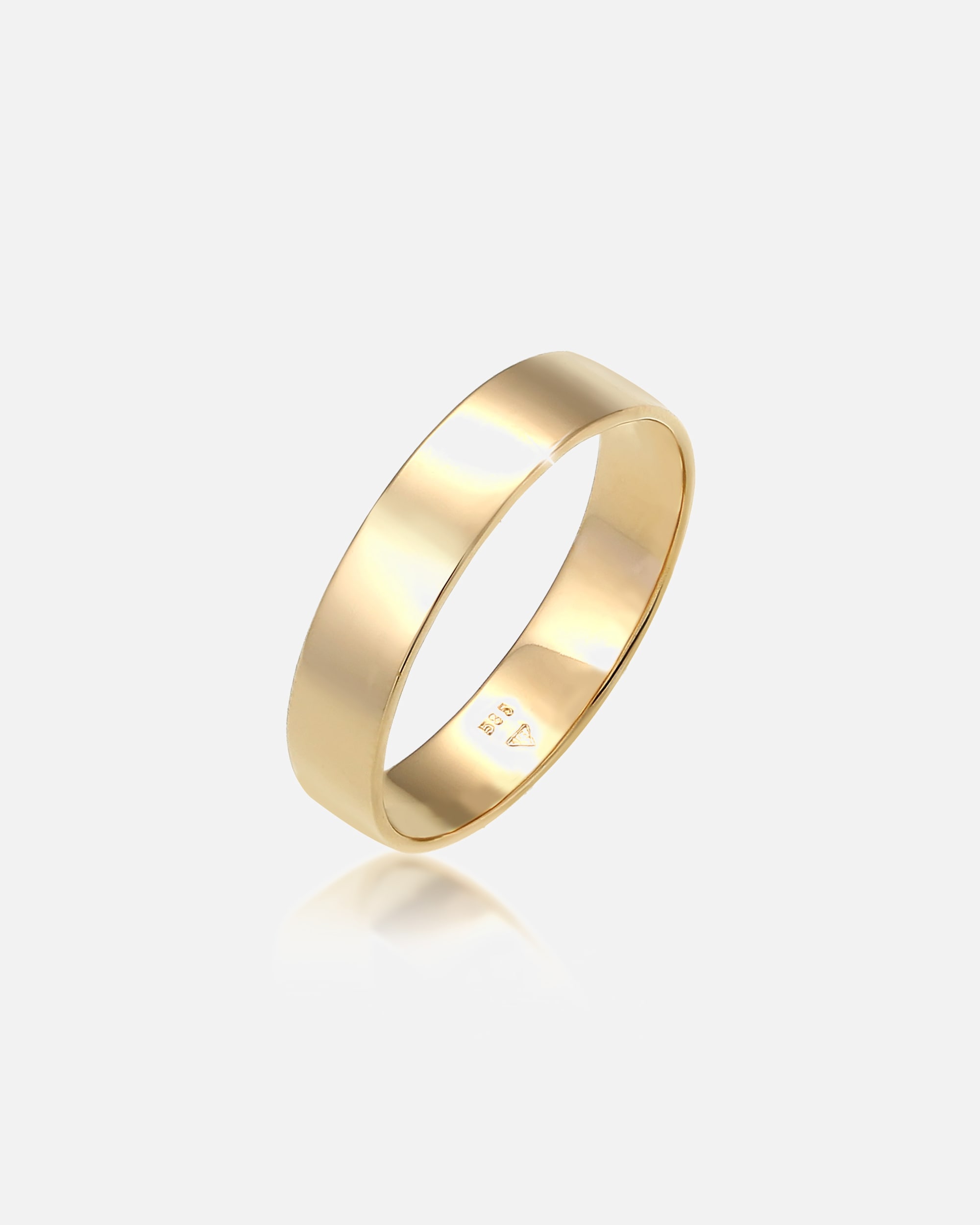 Bague for FemmeElli PREMIUMFemmes Bande Basique Fiançailles Mariage Couple en Or Jaune 58554