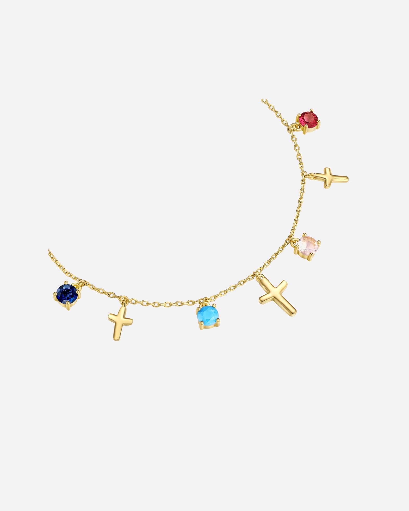 Bracelet for FemmeYokoamiiBracelet Croix en Laiton en Or jaune17,0 cm Basislänge + 3,0 cm Verlängerung