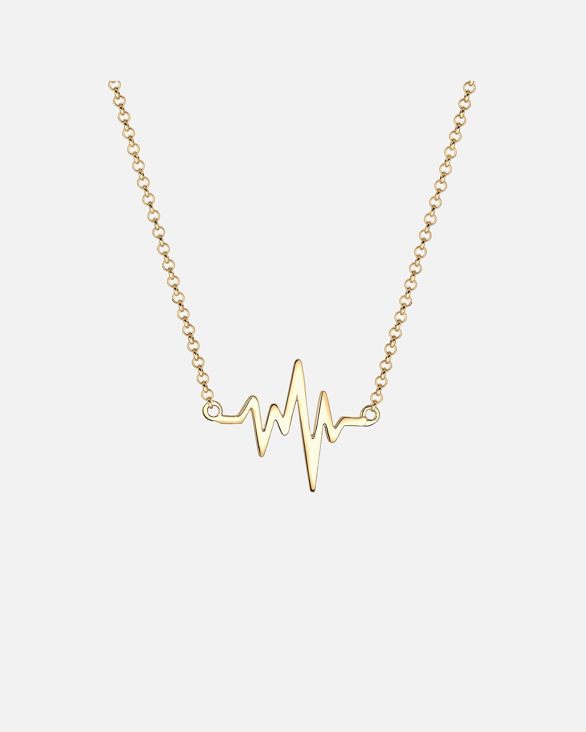 Halskette für Weiblich Elli Geo Herzschlag Love 925 Sterling Silber goldfarben